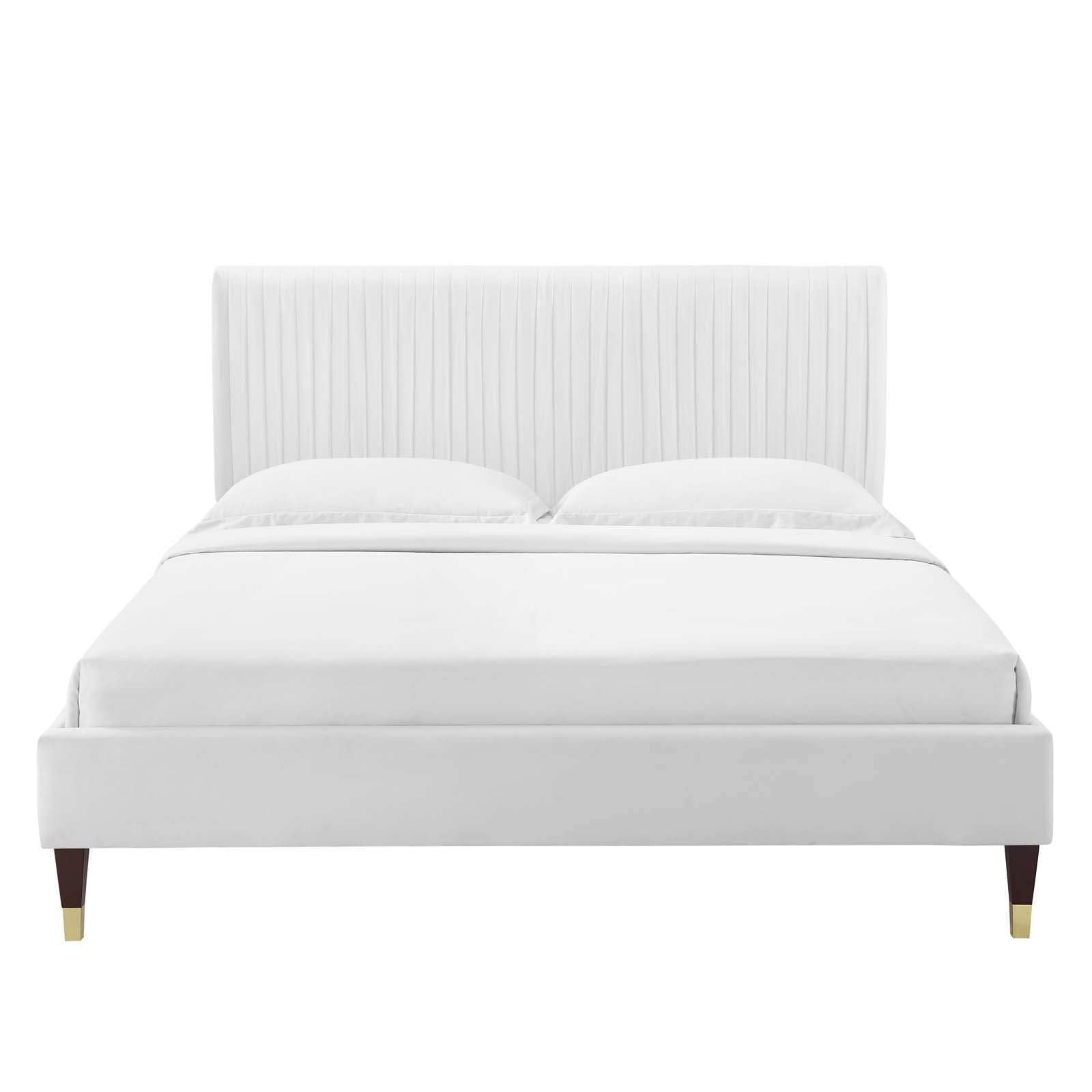 Modway Peyton Performance Velvet Full Platform Bed | Beds | Modishstore-55