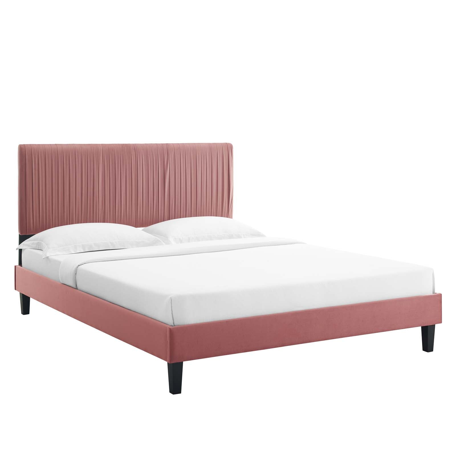 Modway Peyton Performance Velvet Full Platform Bed | Beds | Modishstore-9