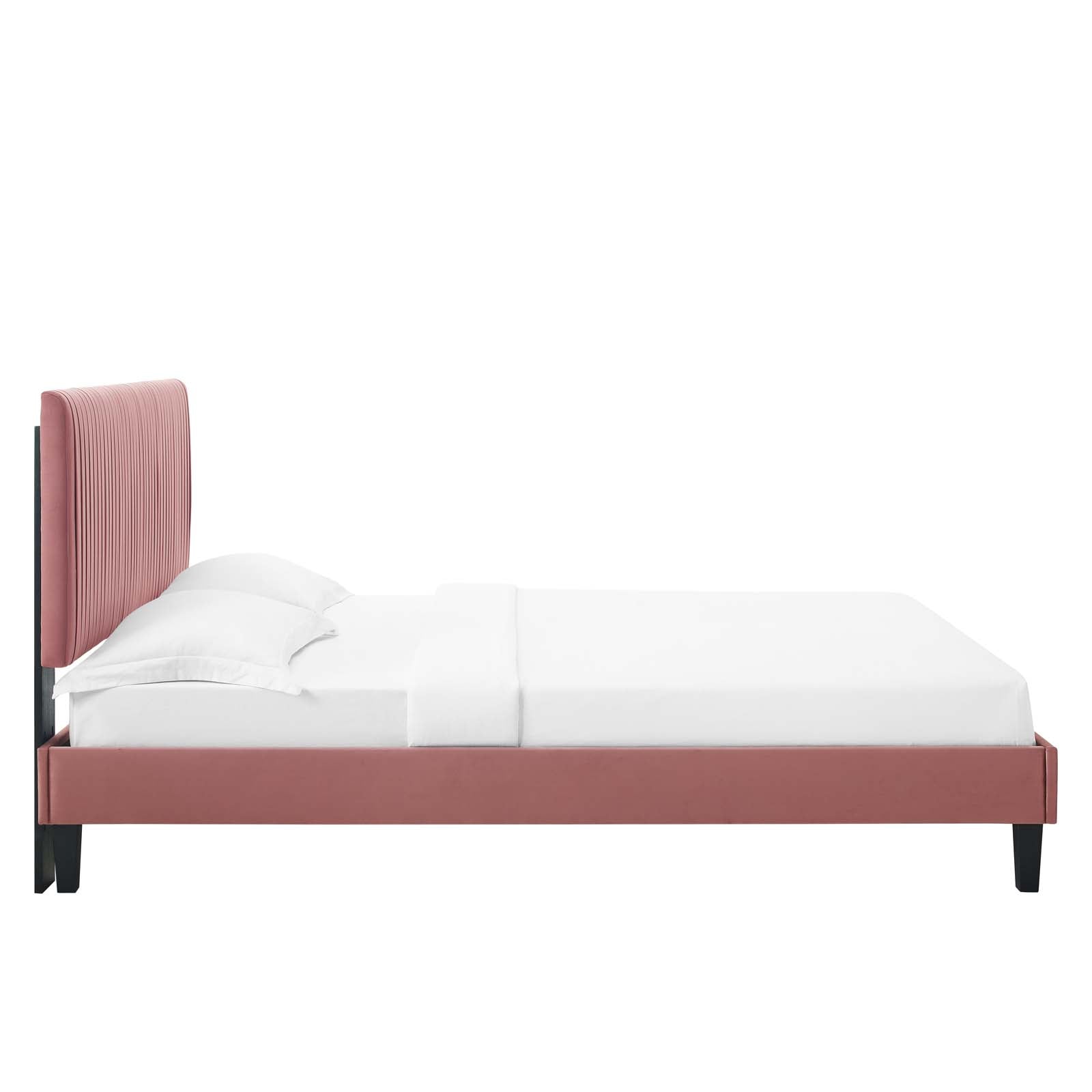 Modway Peyton Performance Velvet Full Platform Bed | Beds | Modishstore-12