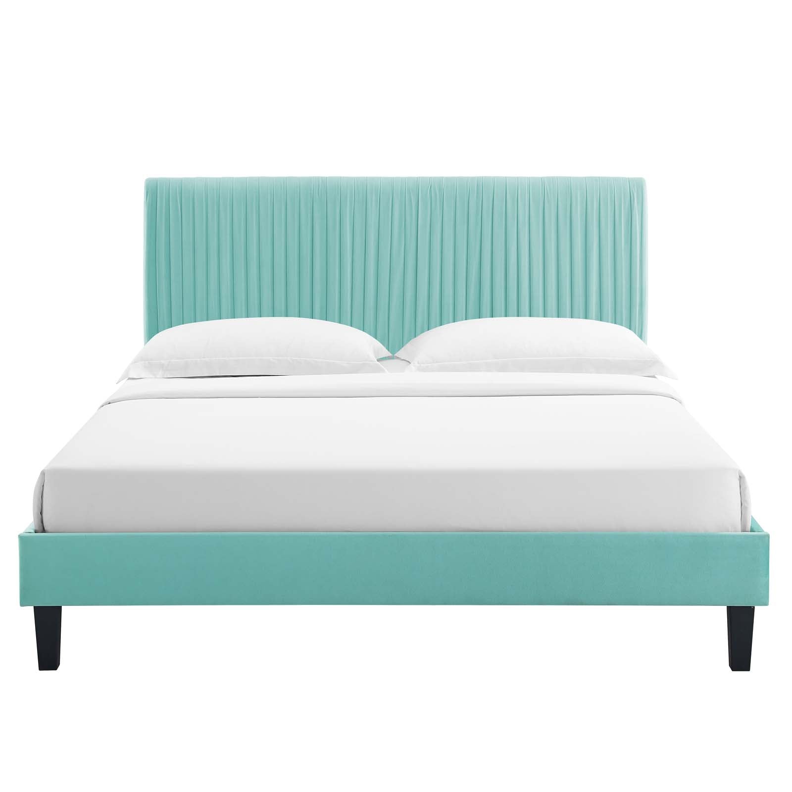 Modway Peyton Performance Velvet Full Platform Bed | Beds | Modishstore-27