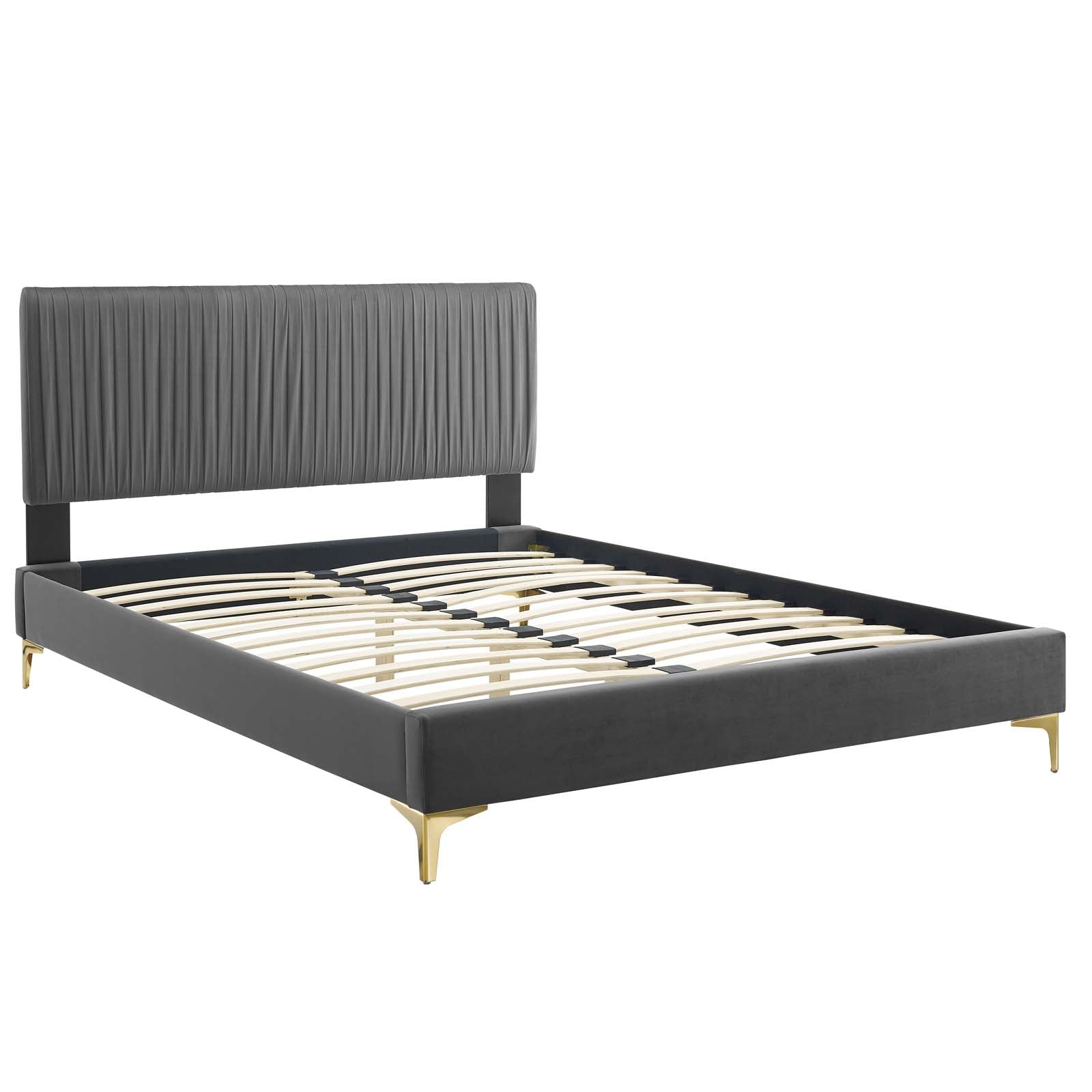 Modway Peyton Performance Velvet King Platform Bed | Beds | Modishstore-3