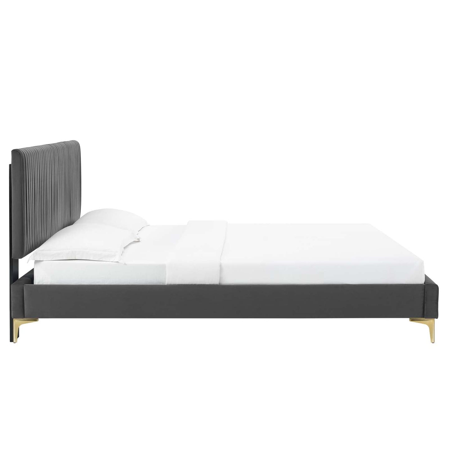 Modway Peyton Performance Velvet King Platform Bed | Beds | Modishstore-5