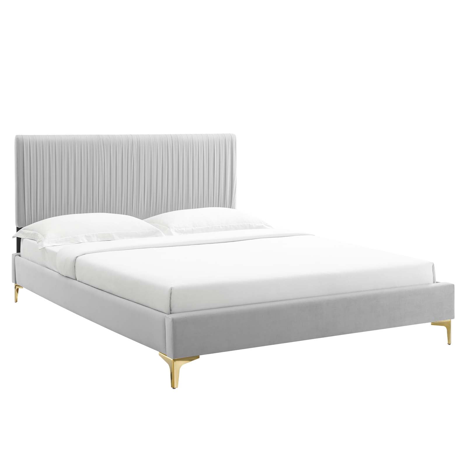 Modway Peyton Performance Velvet King Platform Bed | Beds | Modishstore-16