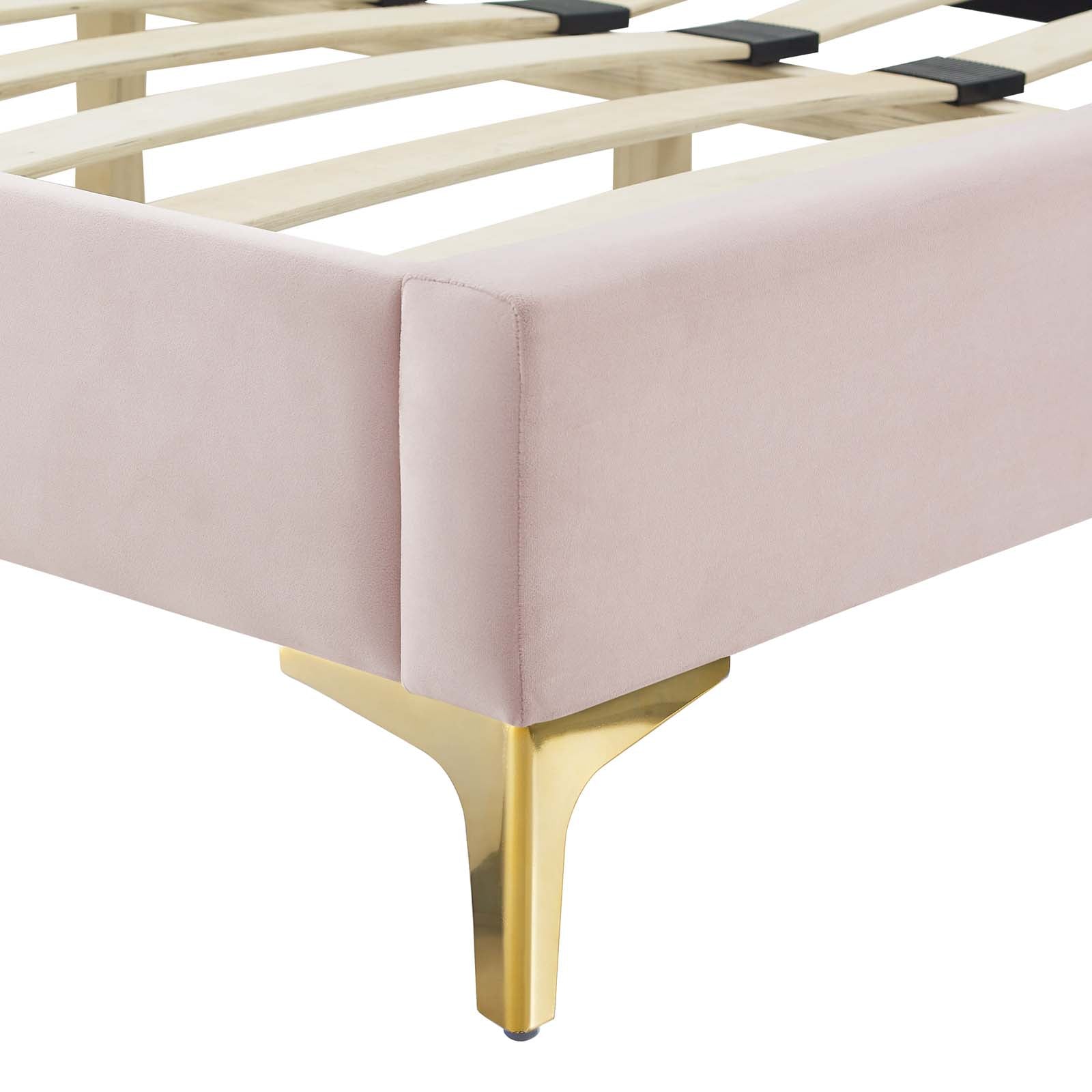 Modway Peyton Performance Velvet King Platform Bed | Beds | Modishstore-40