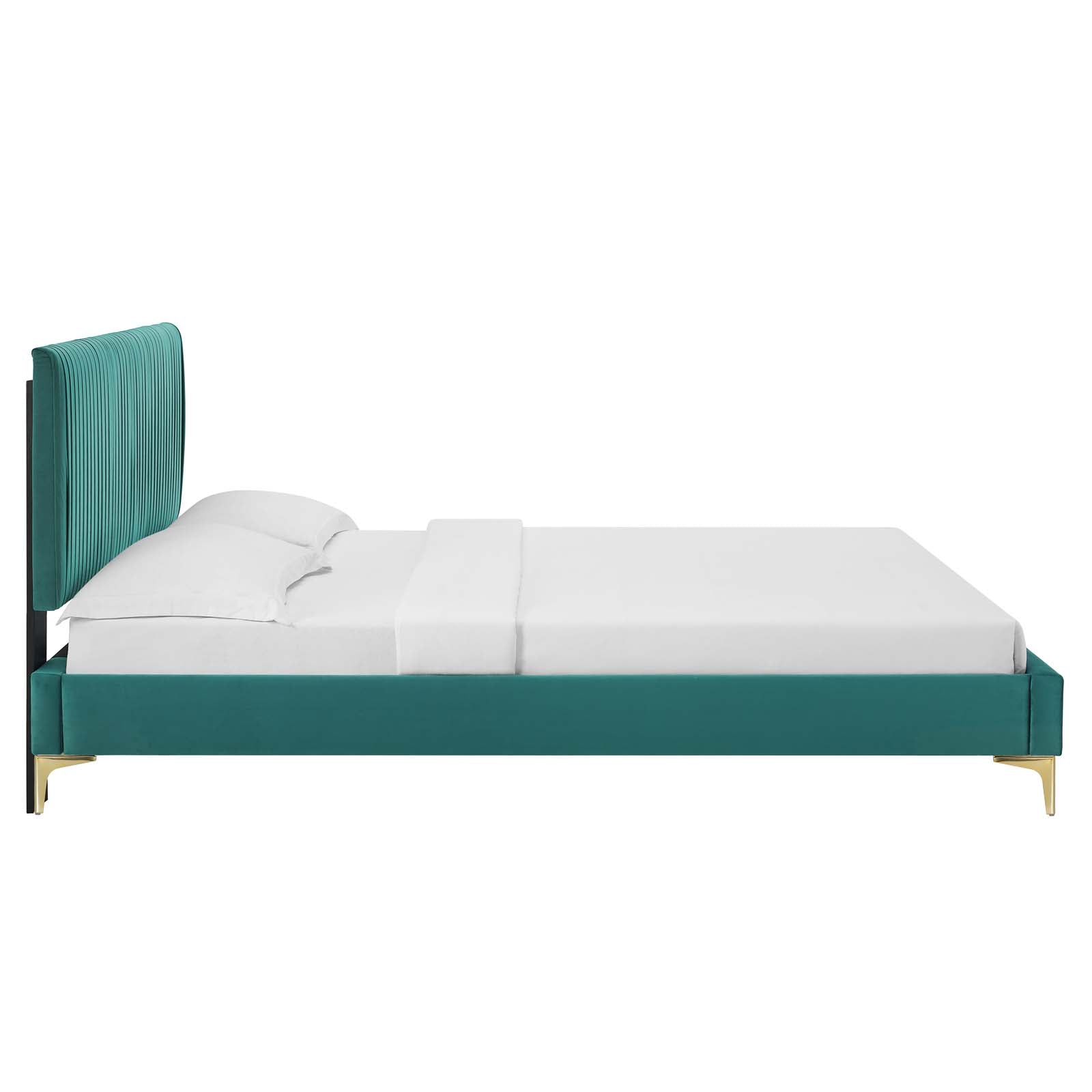 Modway Peyton Performance Velvet King Platform Bed | Beds | Modishstore-47