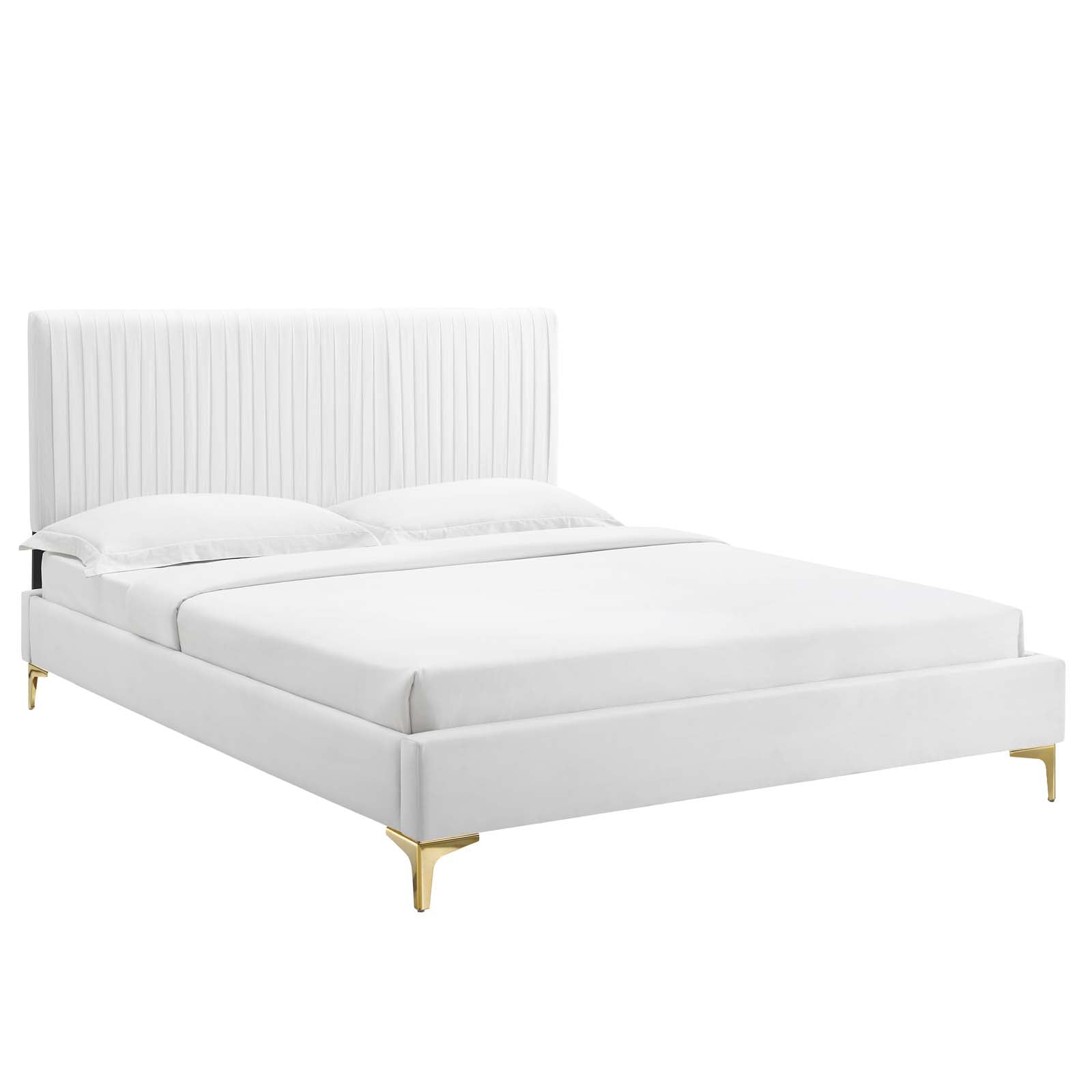 Modway Peyton Performance Velvet King Platform Bed | Beds | Modishstore-51
