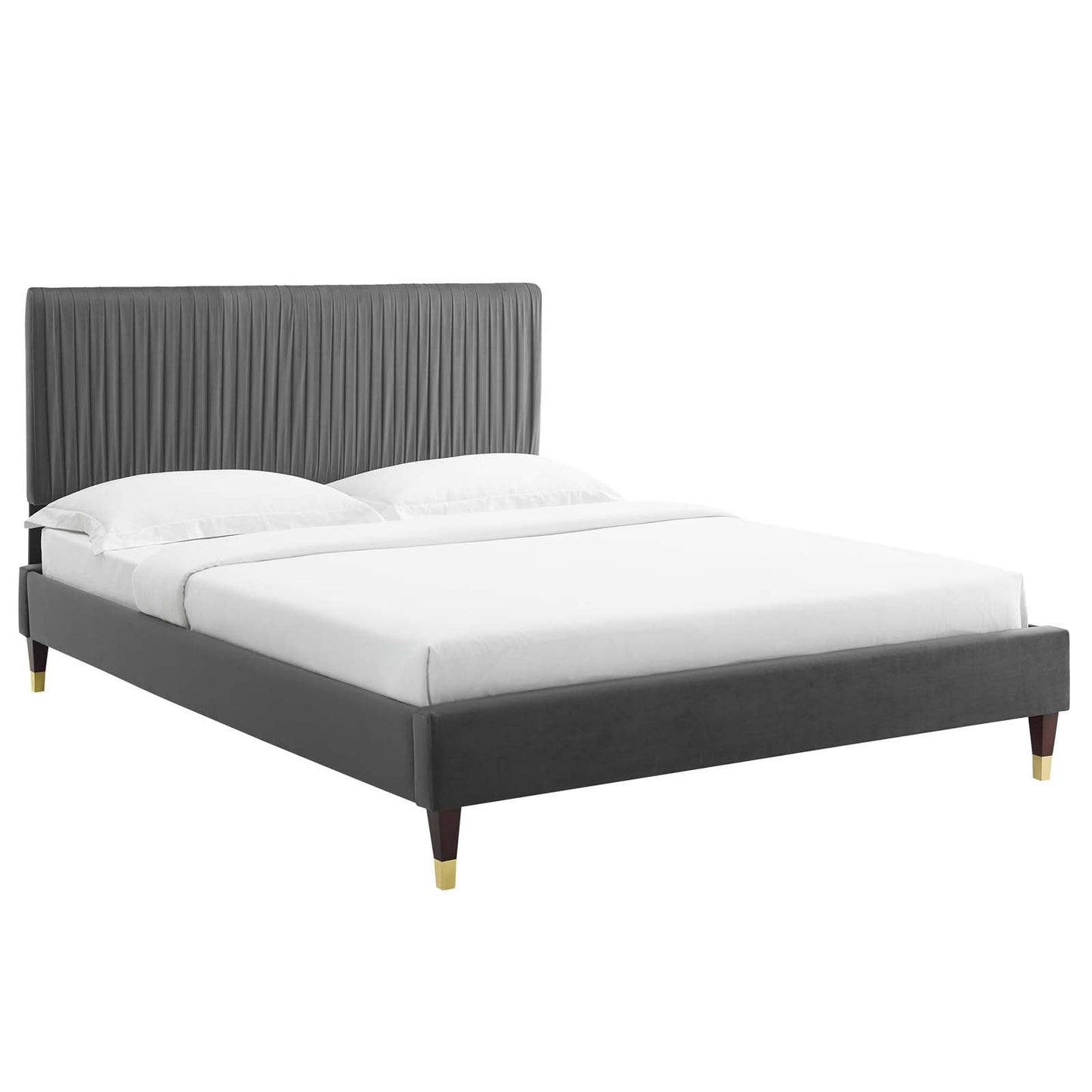 Modway Peyton Performance Velvet King Platform Bed | Beds | Modishstore-2