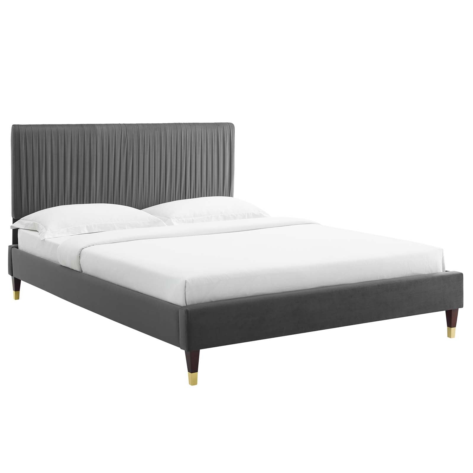 Modway Peyton Performance Velvet King Platform Bed | Beds | Modishstore-2