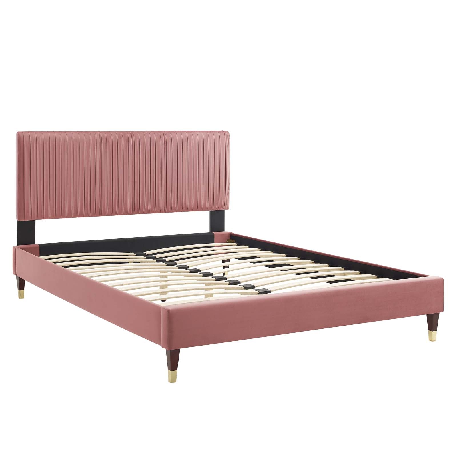 Modway Peyton Performance Velvet King Platform Bed | Beds | Modishstore-10