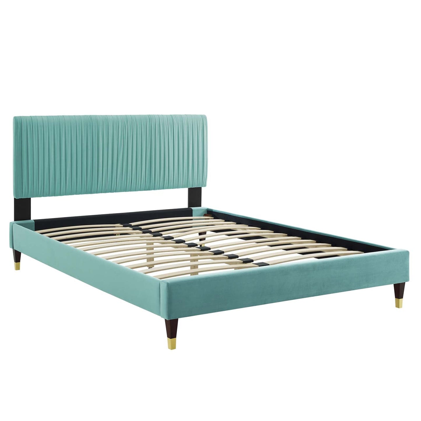 Modway Peyton Performance Velvet King Platform Bed | Beds | Modishstore-24