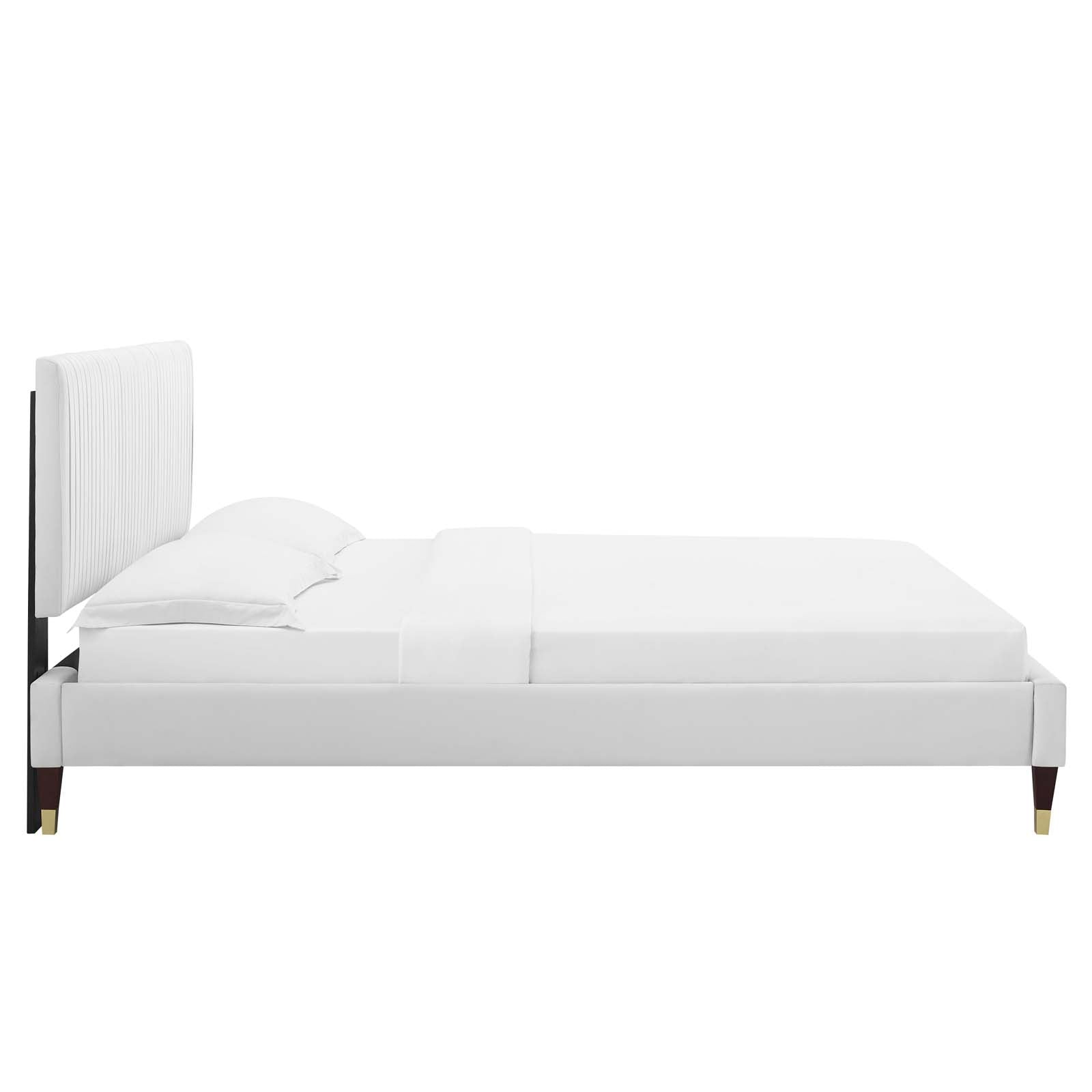 Modway Peyton Performance Velvet King Platform Bed | Beds | Modishstore-54