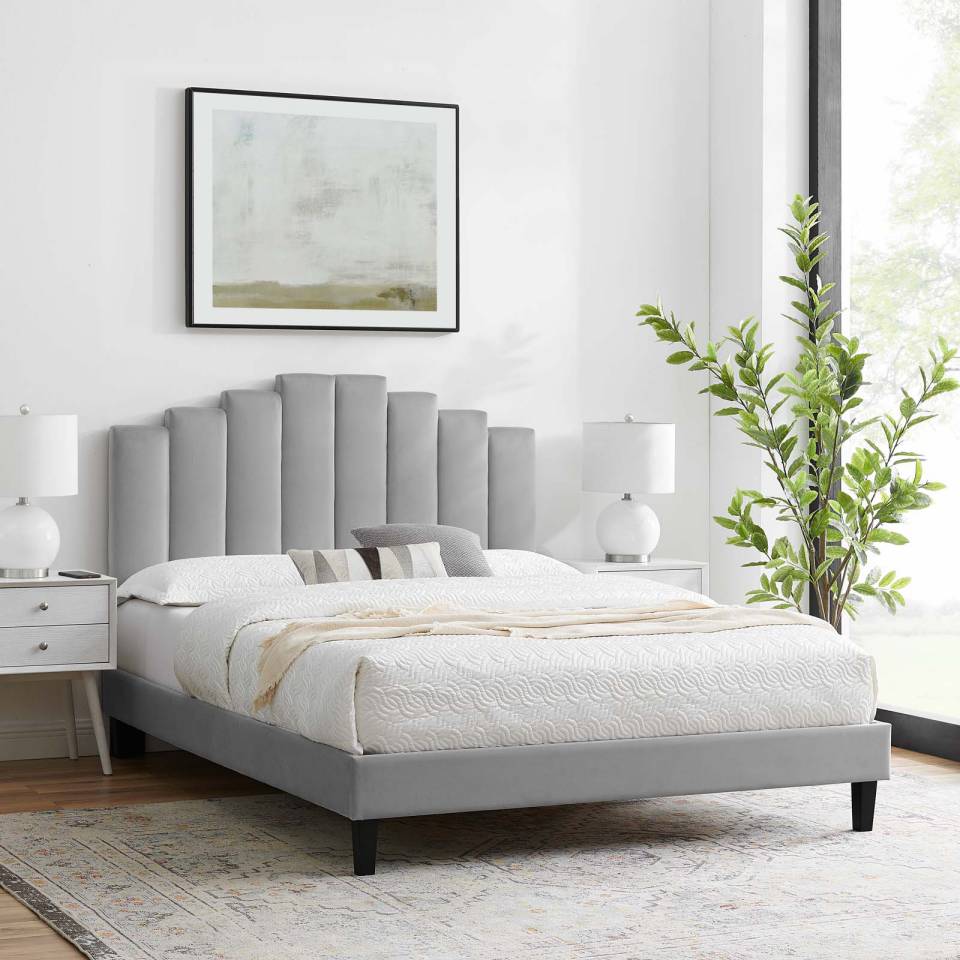 Modway Elise Twin Performance Velvet Platform Bed | Beds | 