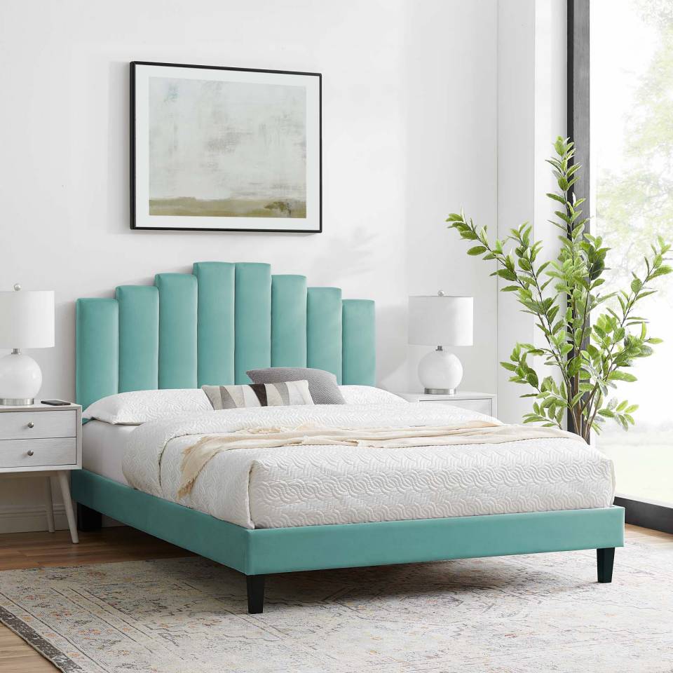 Modway Elise Twin Performance Velvet Platform Bed | Beds | 