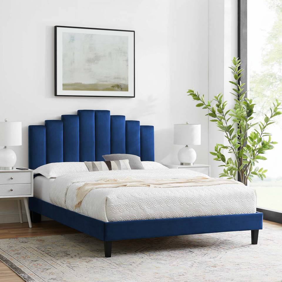 Modway Elise Twin Performance Velvet Platform Bed | Beds | 