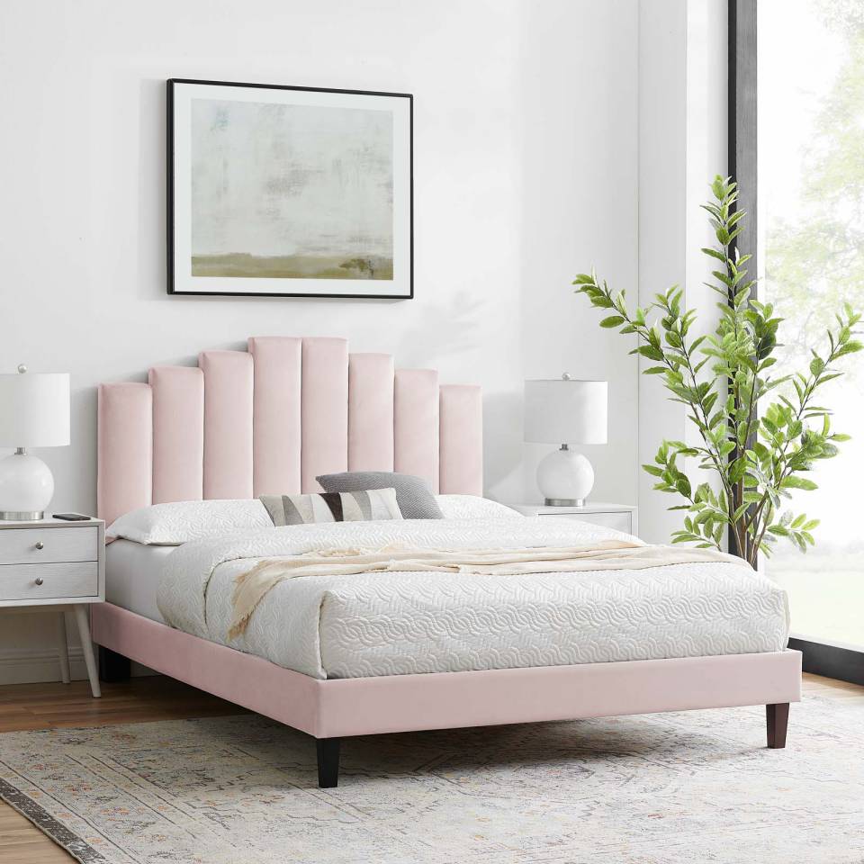 Modway Elise Twin Performance Velvet Platform Bed | Beds | 