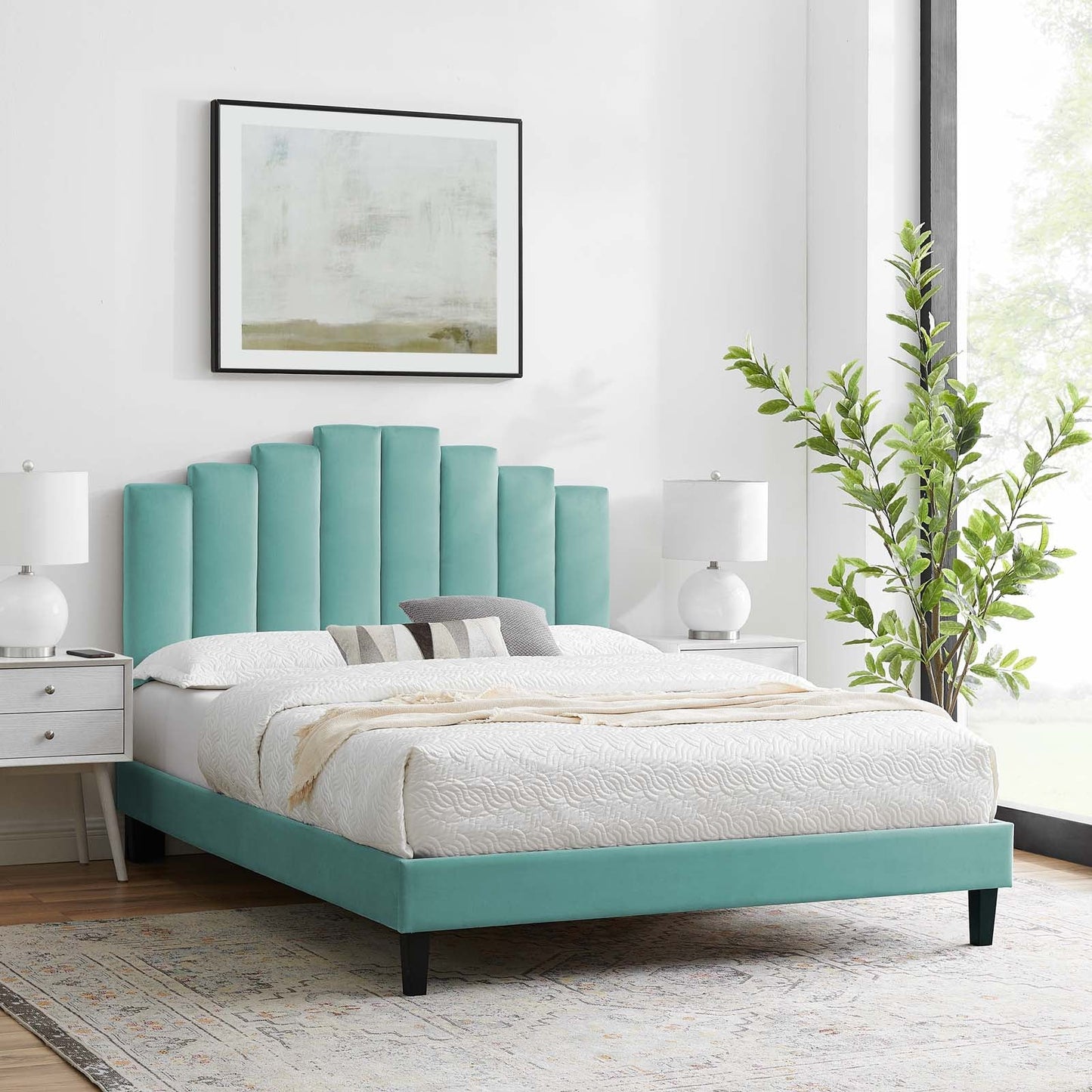 Modway Elise Full Performance Velvet Platform Bed | Beds | 
