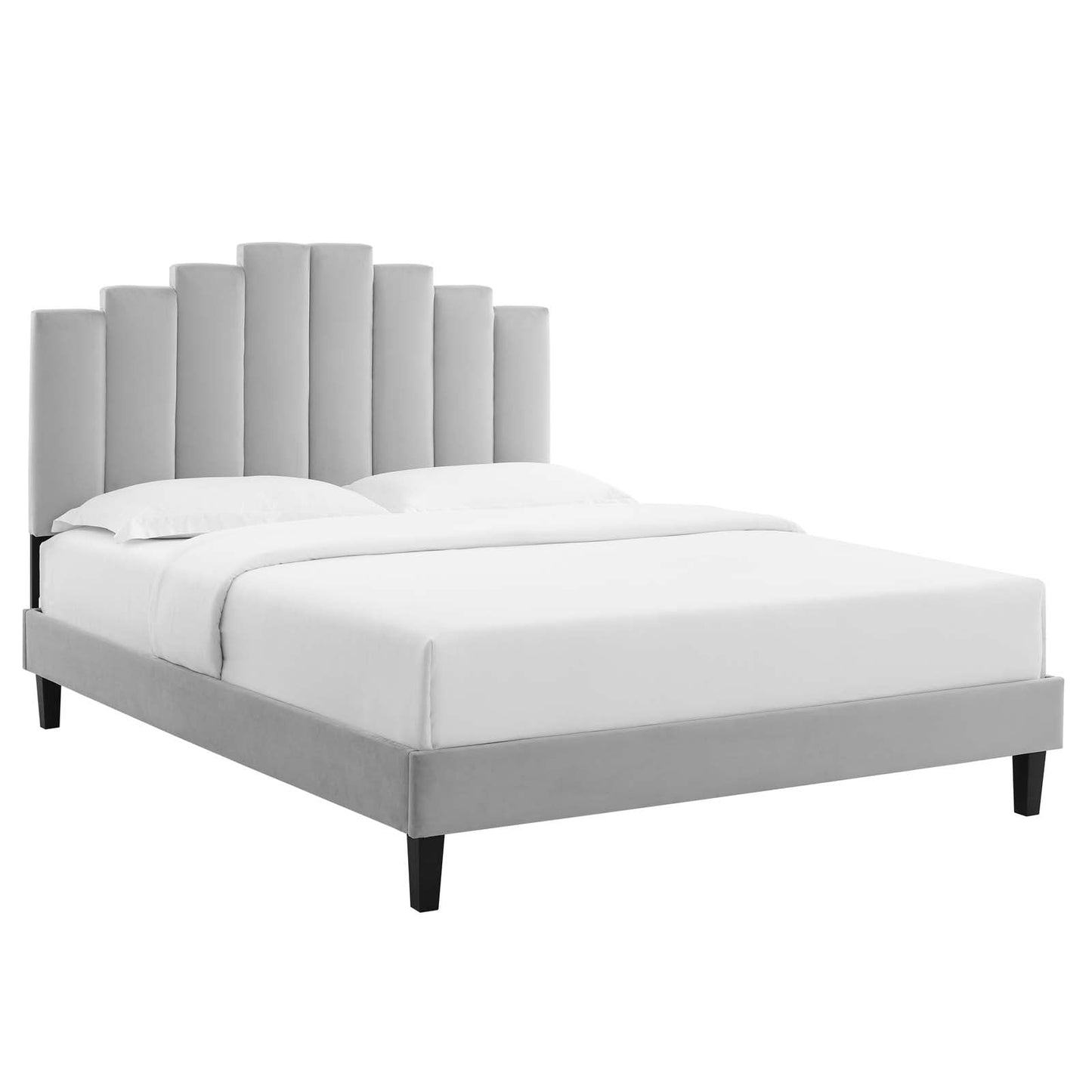Modway Elise King Performance Velvet Platform Bed | Beds | 