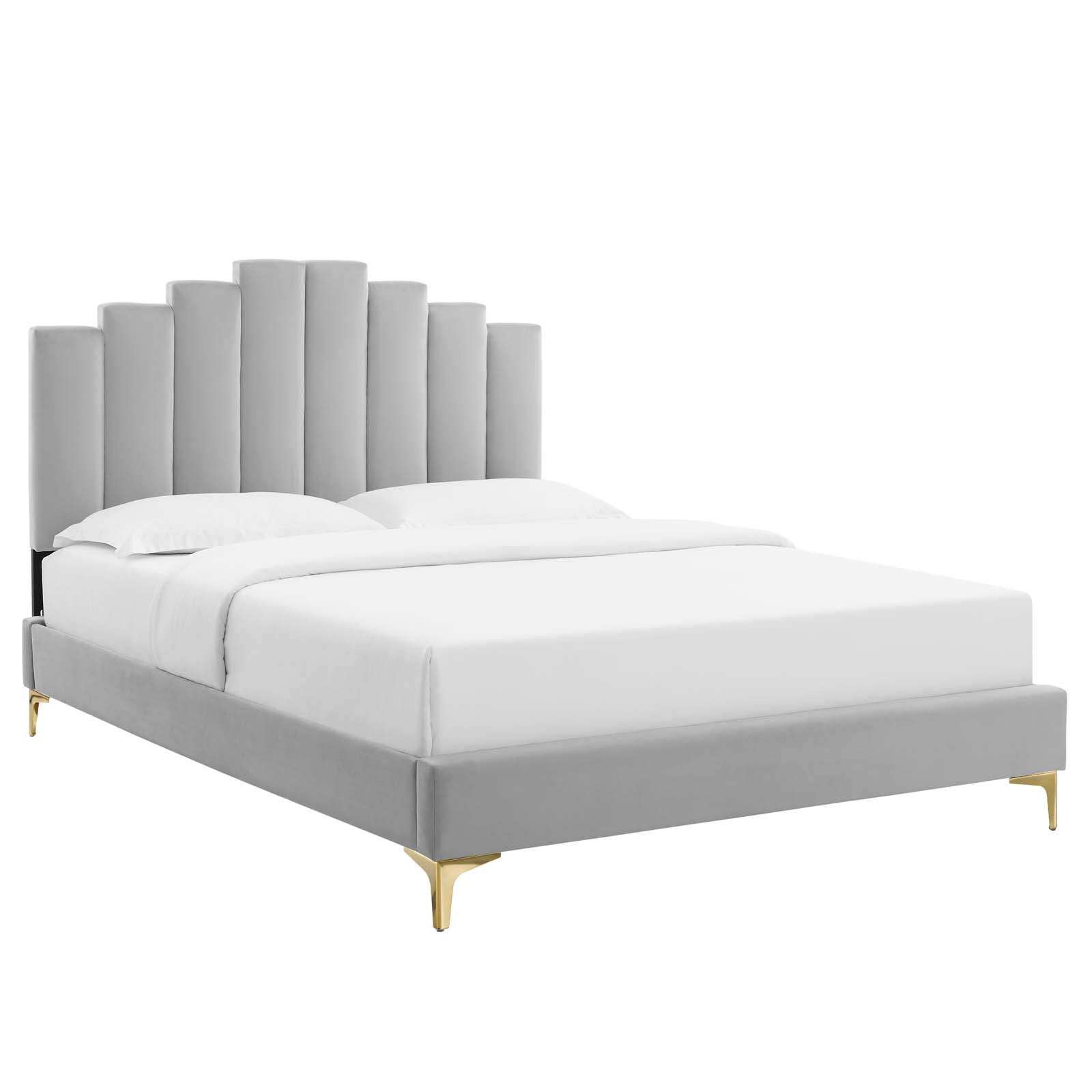 Modway Elise Twin Performance Velvet Platform Bed | Beds | 