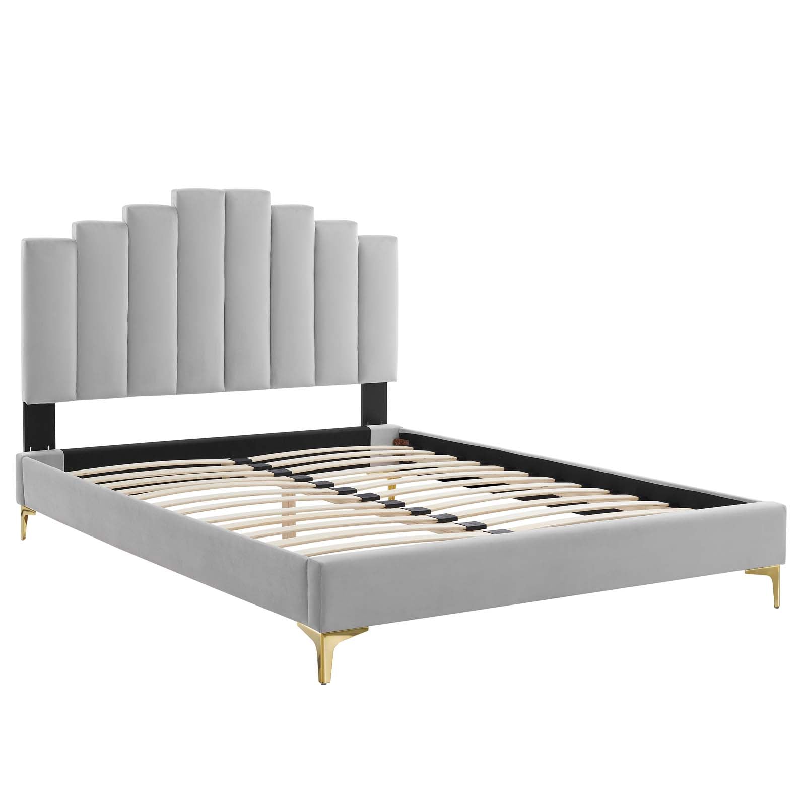 Modway Elise Twin Performance Velvet Platform Bed | Beds | 