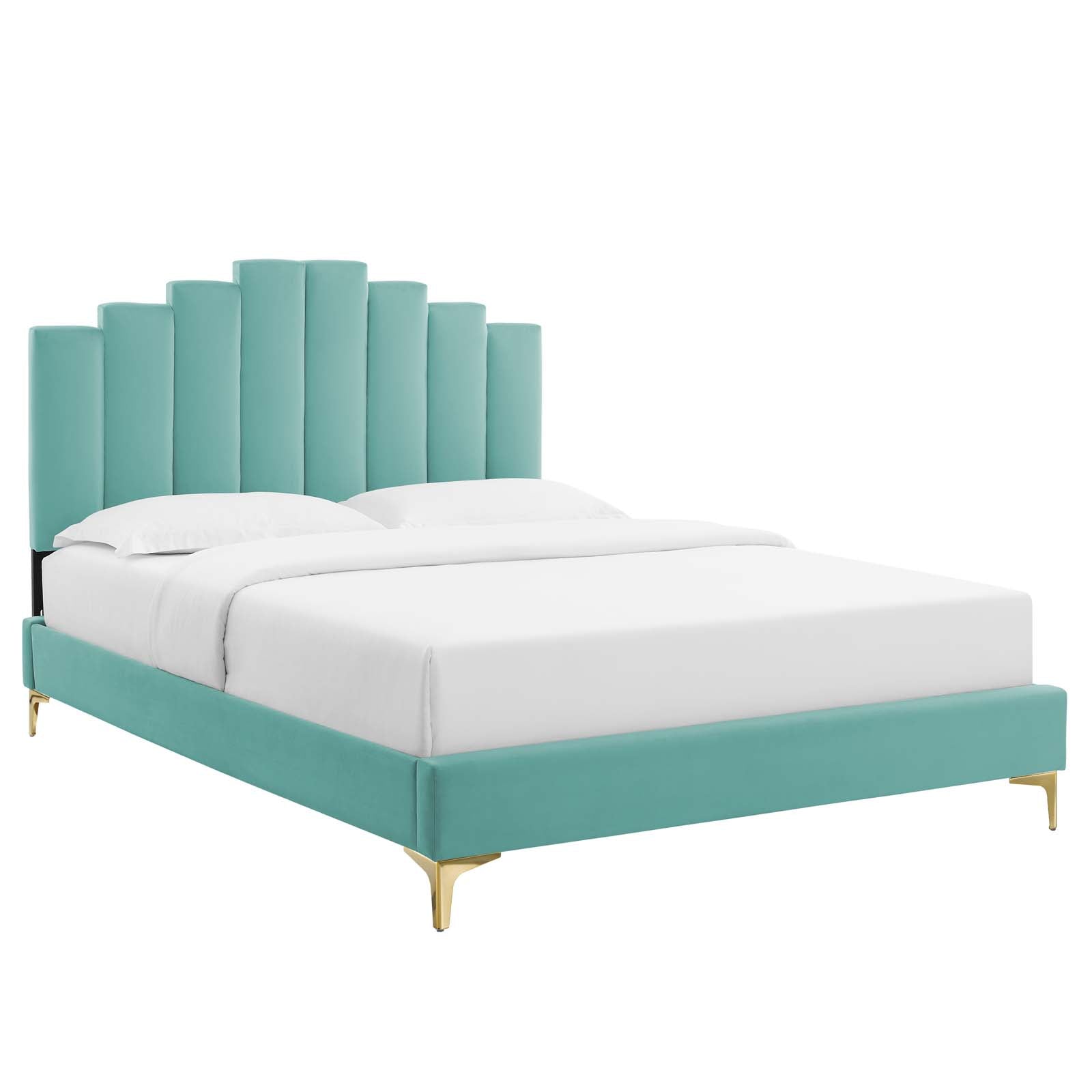 Modway Elise Twin Performance Velvet Platform Bed | Beds | 