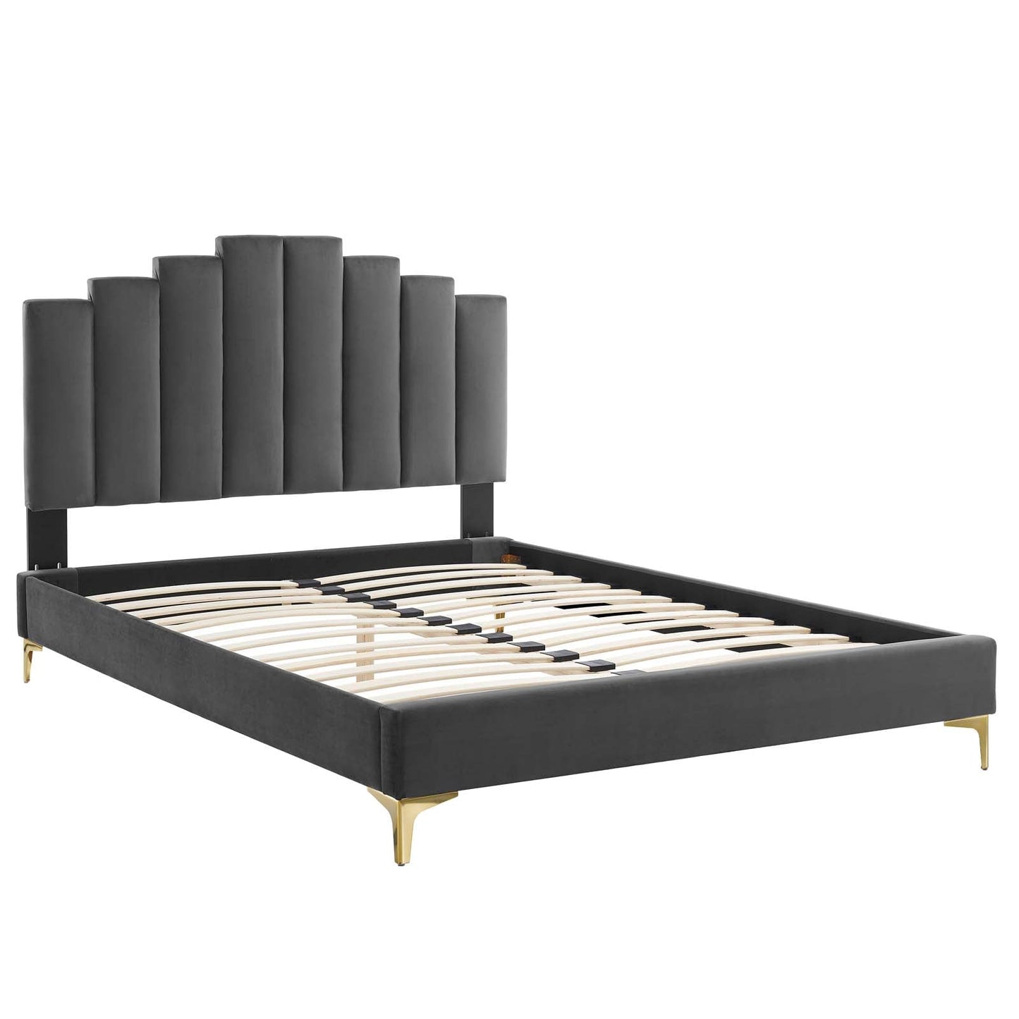Modway Elise King Performance Velvet Platform Bed | Beds | 