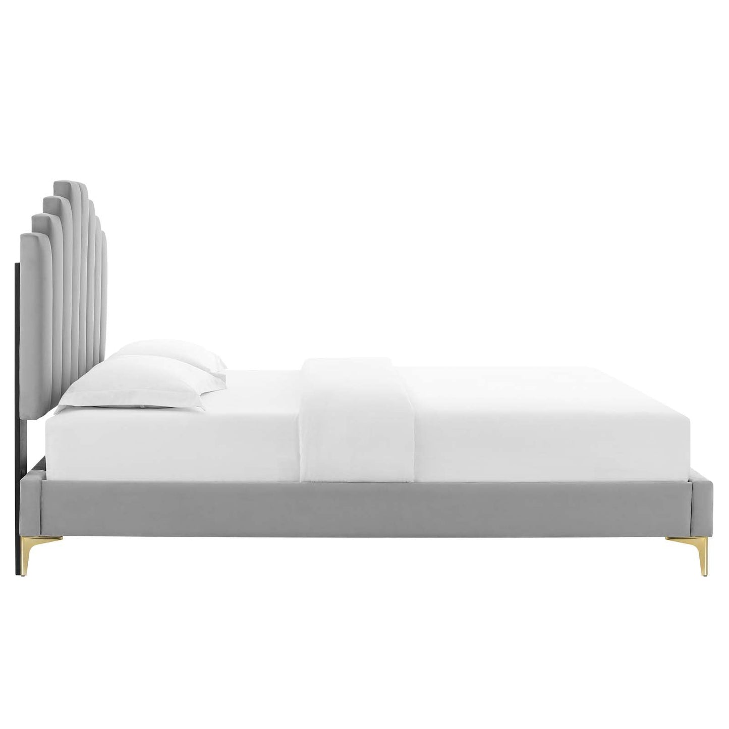 Modway Elise King Performance Velvet Platform Bed | Beds | 