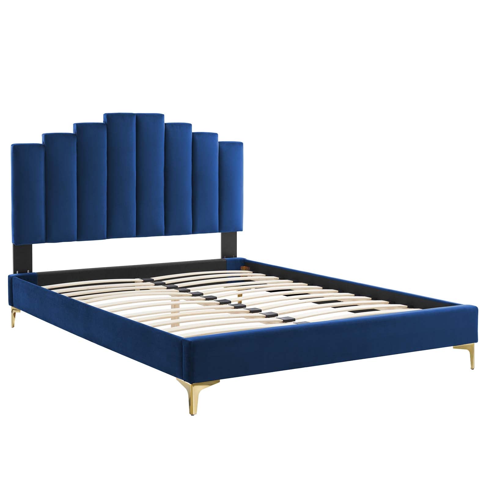 Modway Elise King Performance Velvet Platform Bed | Beds | 
