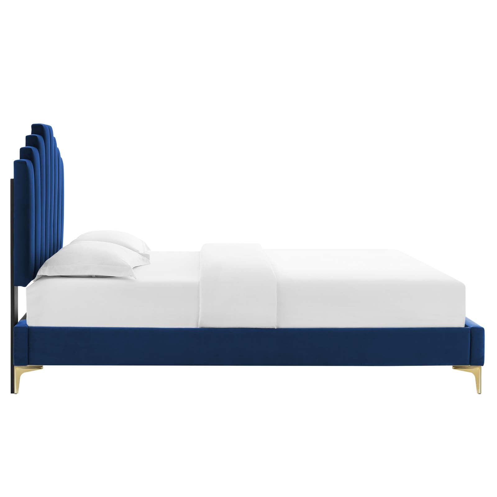 Modway Elise King Performance Velvet Platform Bed | Beds | 