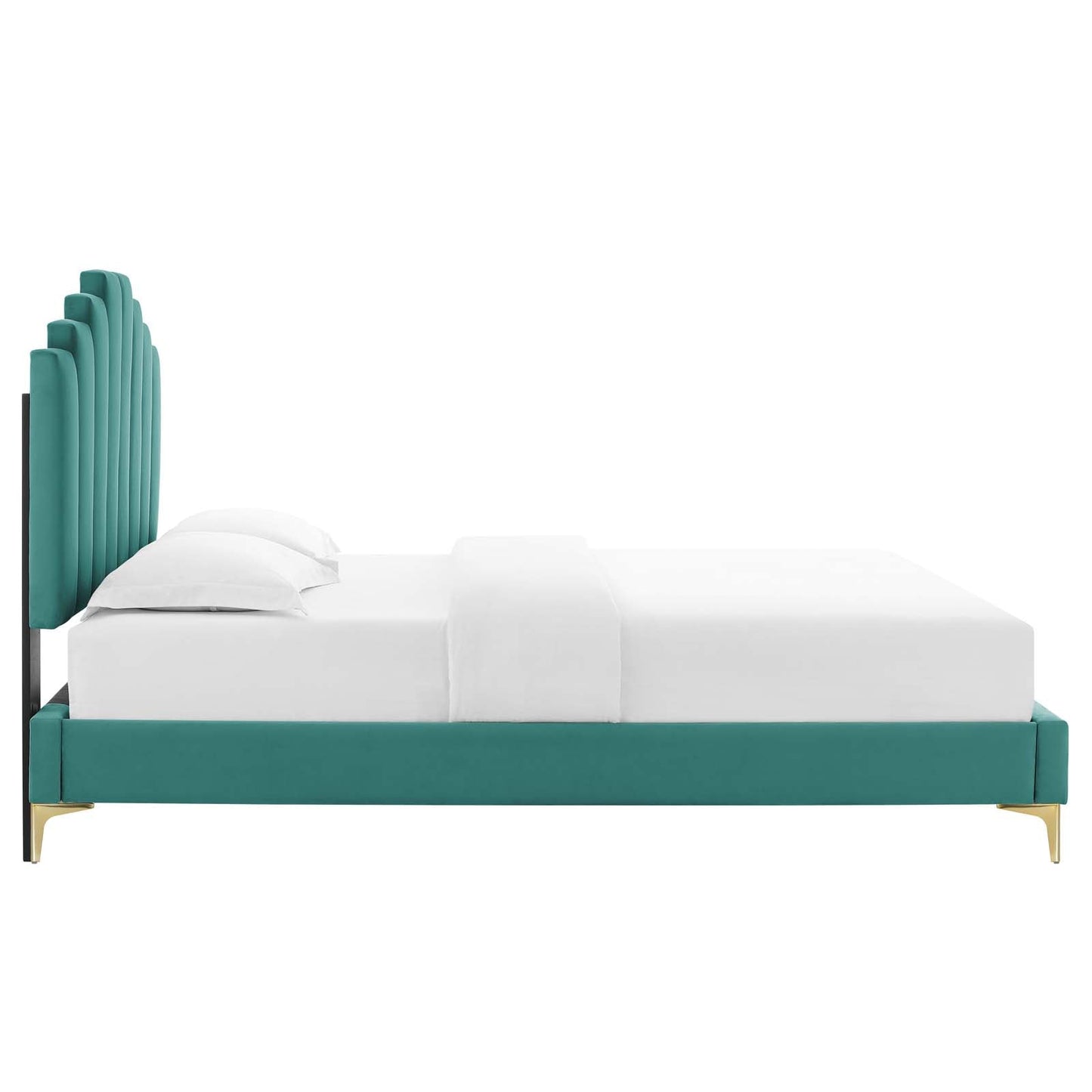 Modway Elise King Performance Velvet Platform Bed | Beds | 