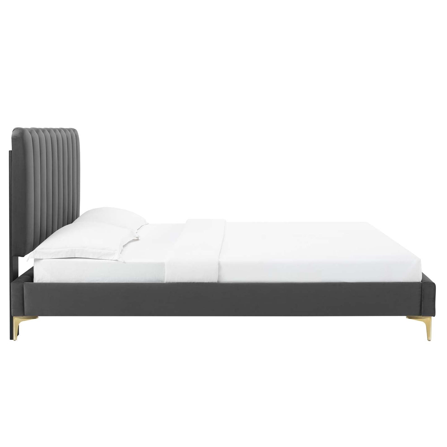 Reagan Twin Performance Velvet Platform Bed By Modway - MOD-6885 | Beds | Modishstore - 11