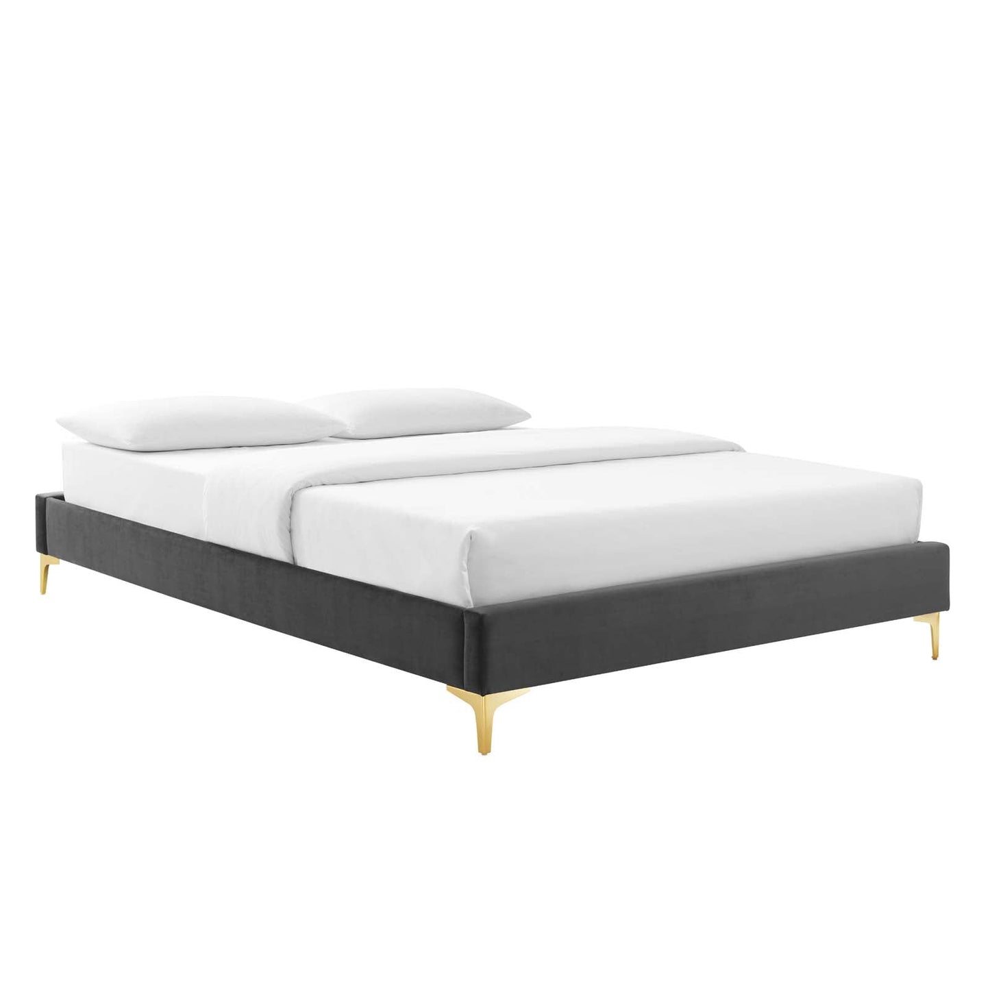 Reagan Twin Performance Velvet Platform Bed By Modway - MOD-6885 | Beds | Modishstore - 14