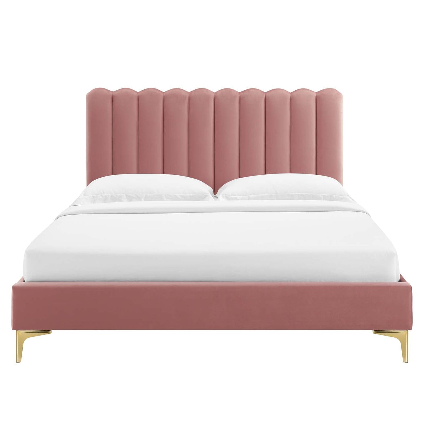 Reagan Twin Performance Velvet Platform Bed By Modway - MOD-6885 | Beds | Modishstore - 28