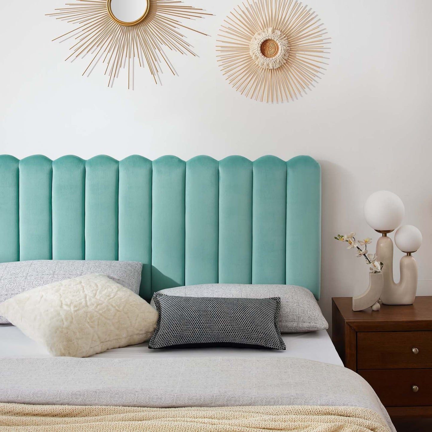 Reagan Twin Performance Velvet Platform Bed By Modway - MOD-6885 | Beds | Modishstore - 56