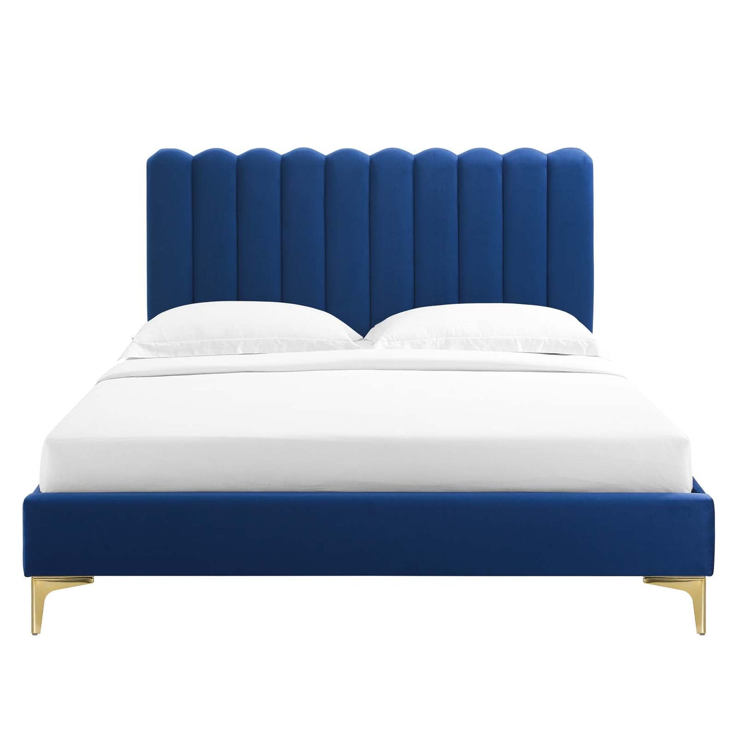 Reagan Twin Performance Velvet Platform Bed By Modway - MOD-6885 | Beds | Modishstore - 76