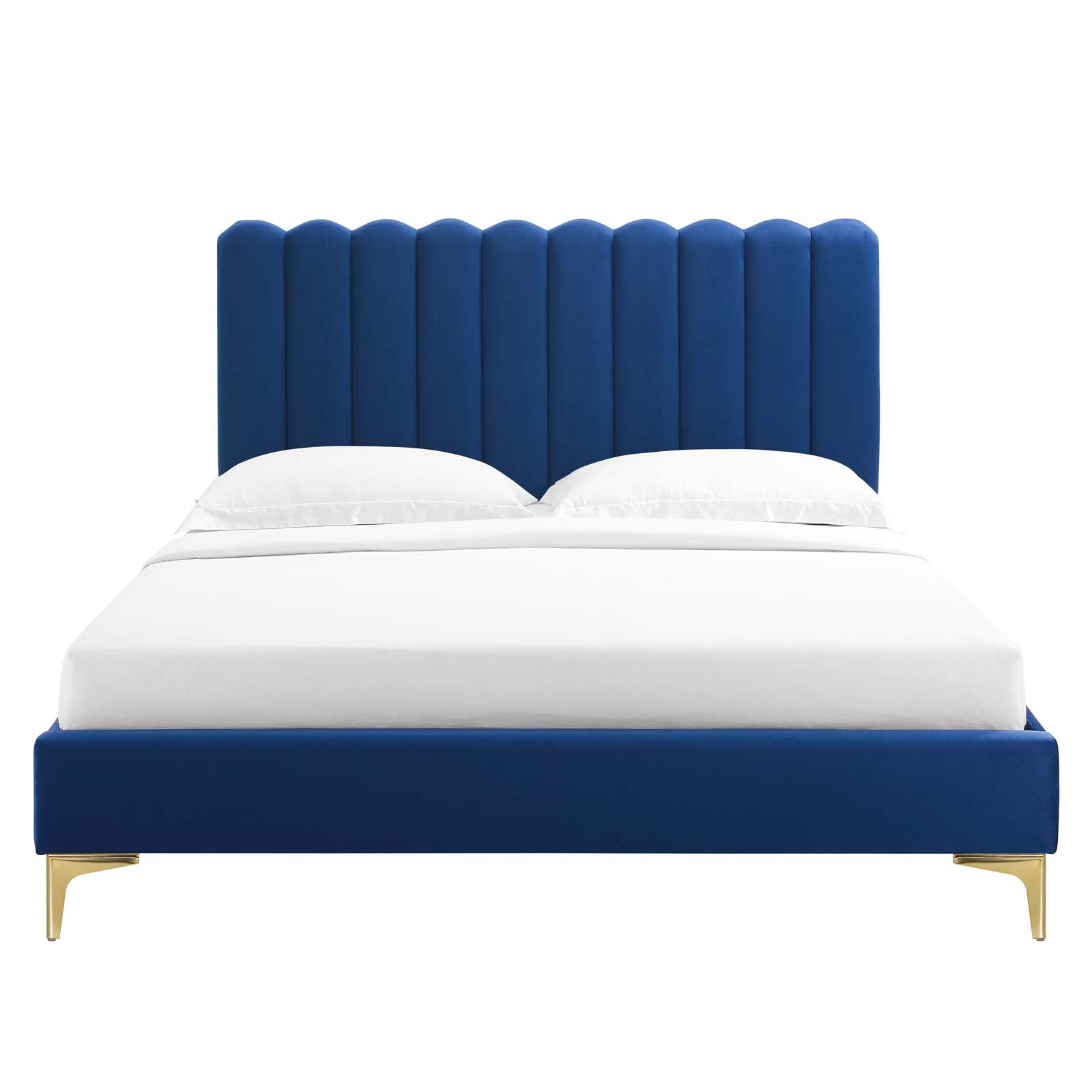 Reagan Twin Performance Velvet Platform Bed By Modway - MOD-6885 | Beds | Modishstore - 76