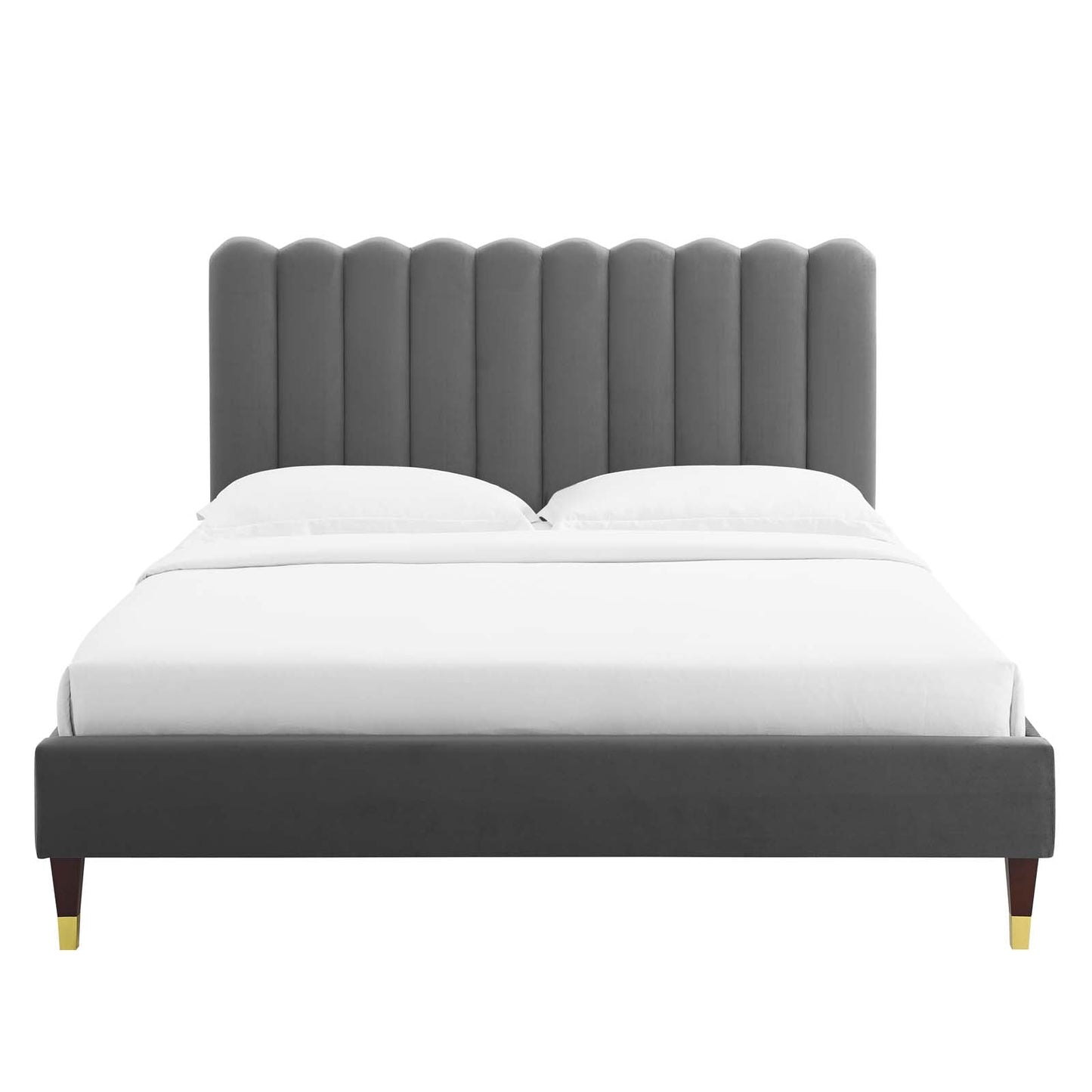 Reagan Twin Performance Velvet Platform Bed By Modway - MOD-6886 | Beds | Modishstore - 12