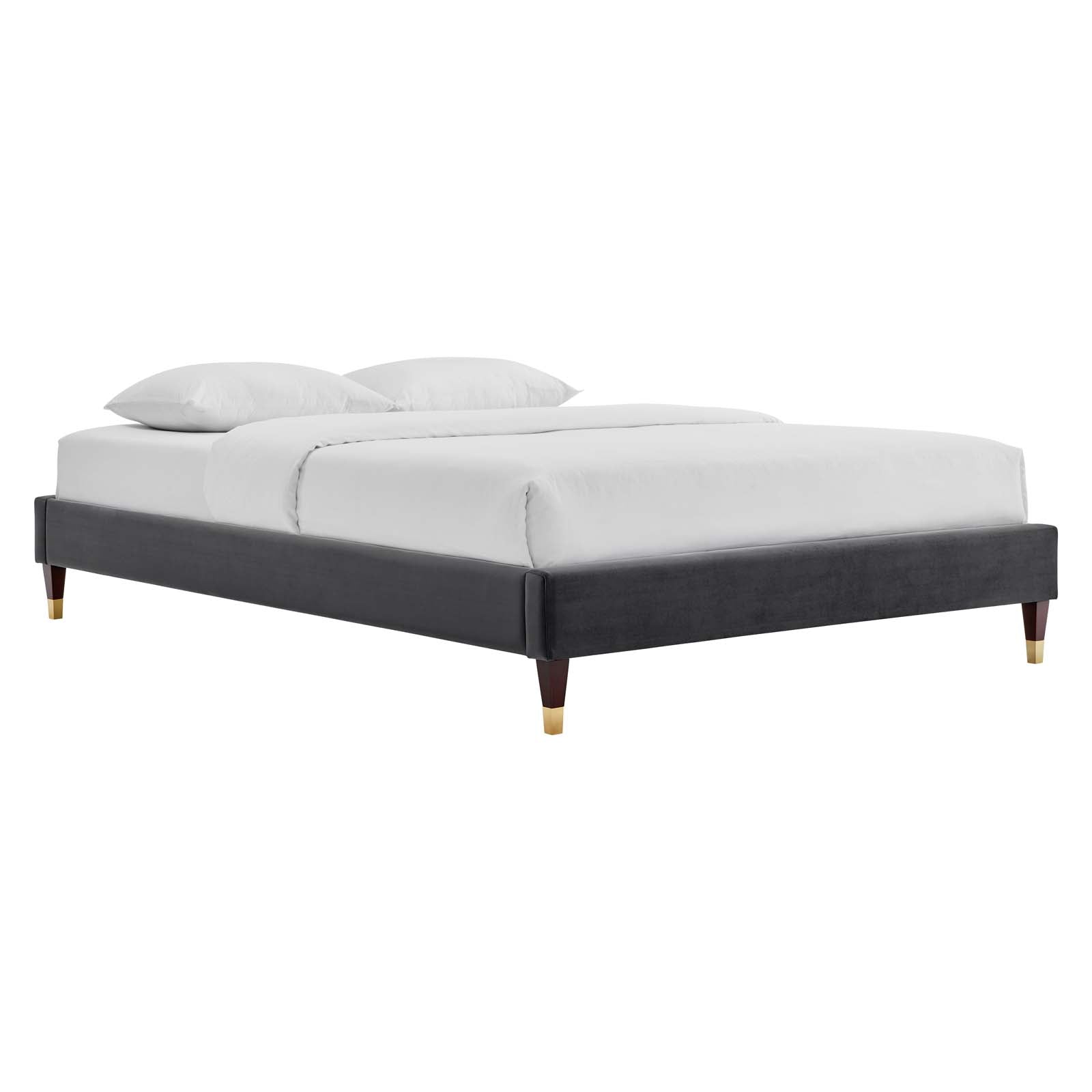 Reagan Twin Performance Velvet Platform Bed By Modway - MOD-6886 | Beds | Modishstore - 14