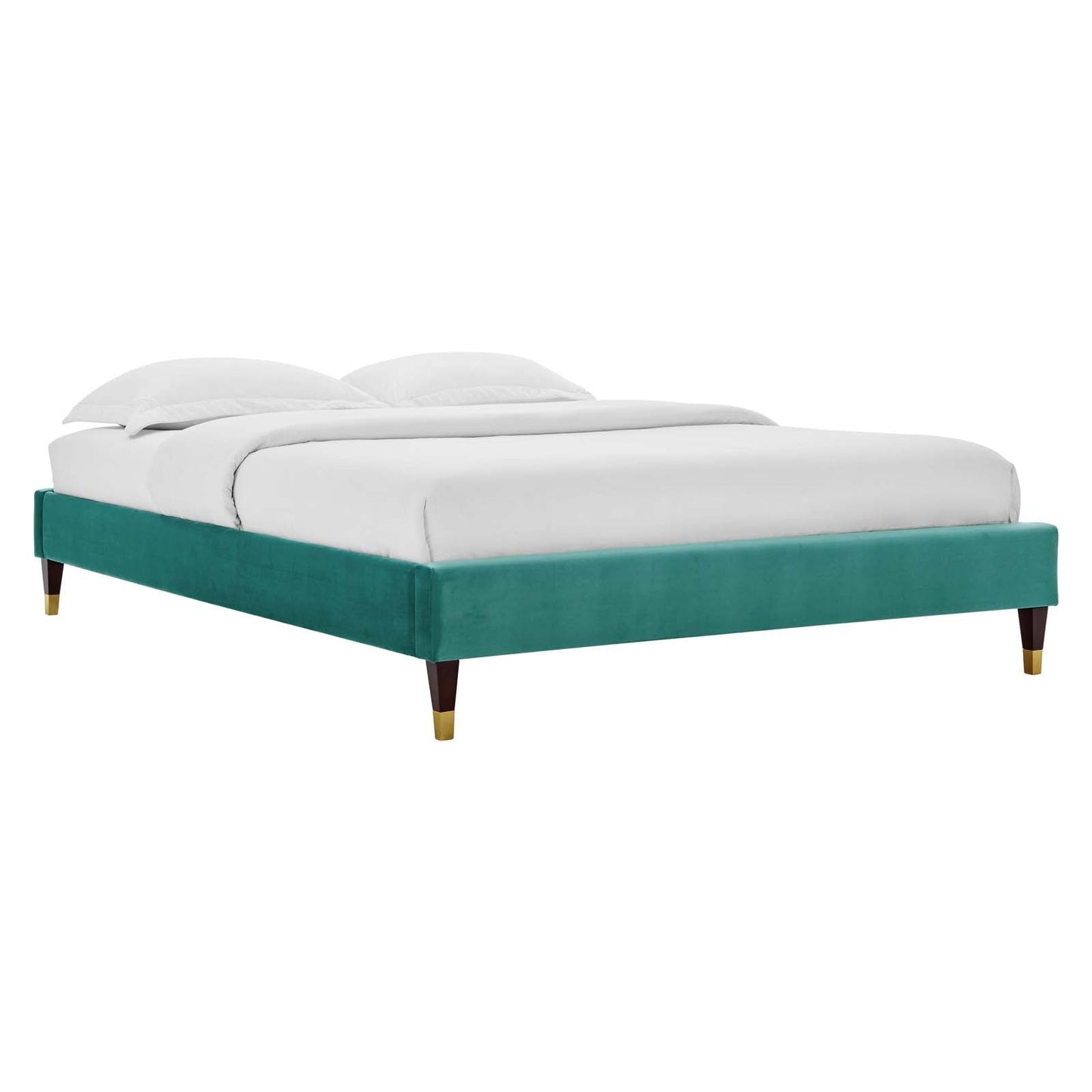 Reagan Twin Performance Velvet Platform Bed By Modway - MOD-6886 | Beds | Modishstore - 110
