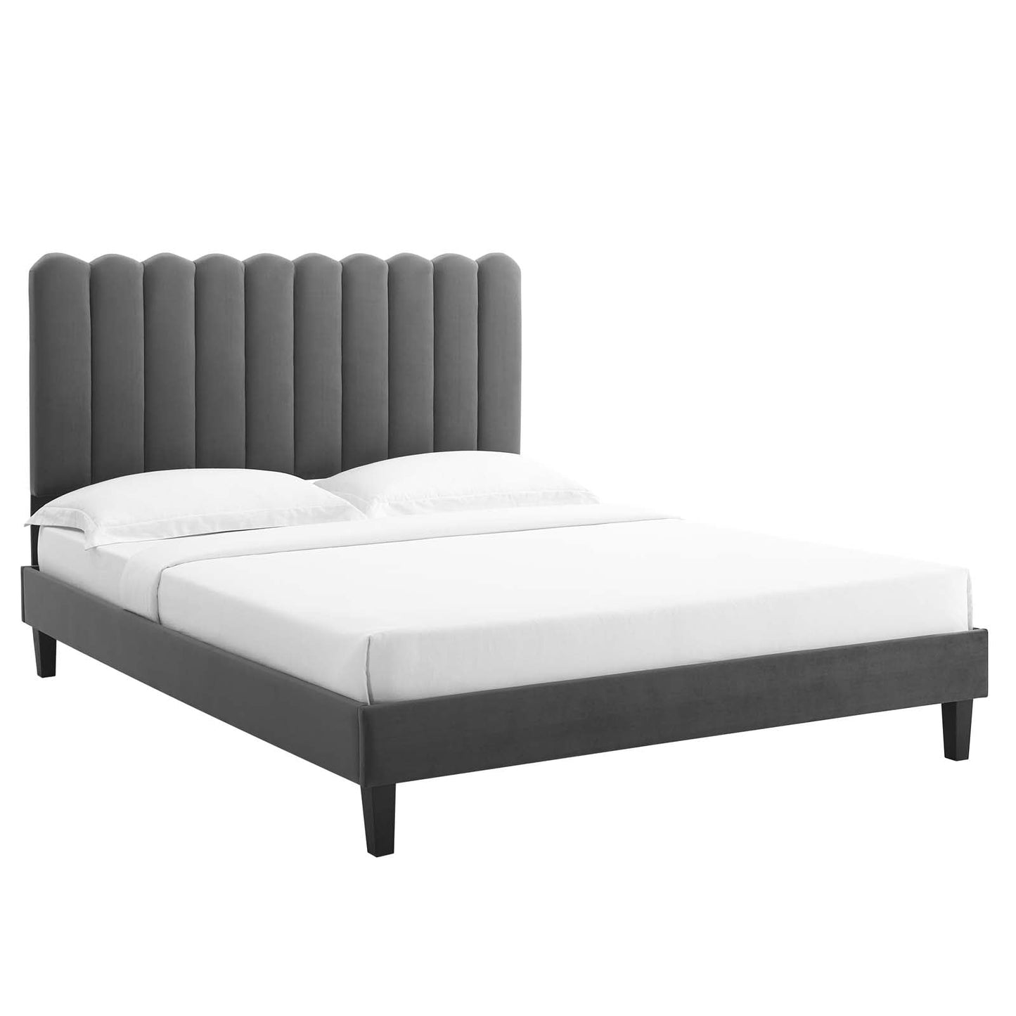 Reagan Twin Performance Velvet Platform Bed By Modway - MOD-6887 | Beds | Modishstore - 2