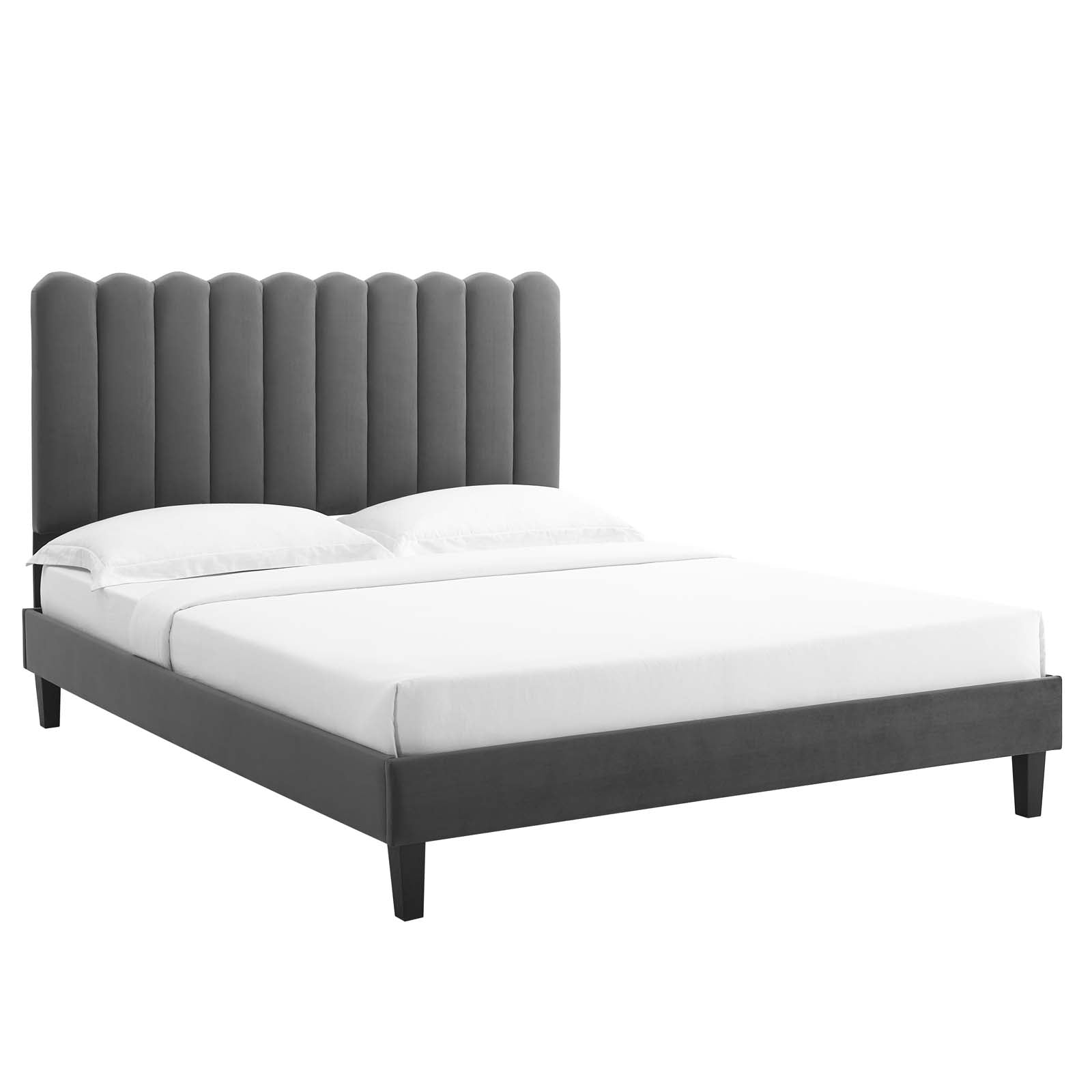 Reagan Twin Performance Velvet Platform Bed By Modway - MOD-6887 | Beds | Modishstore - 2