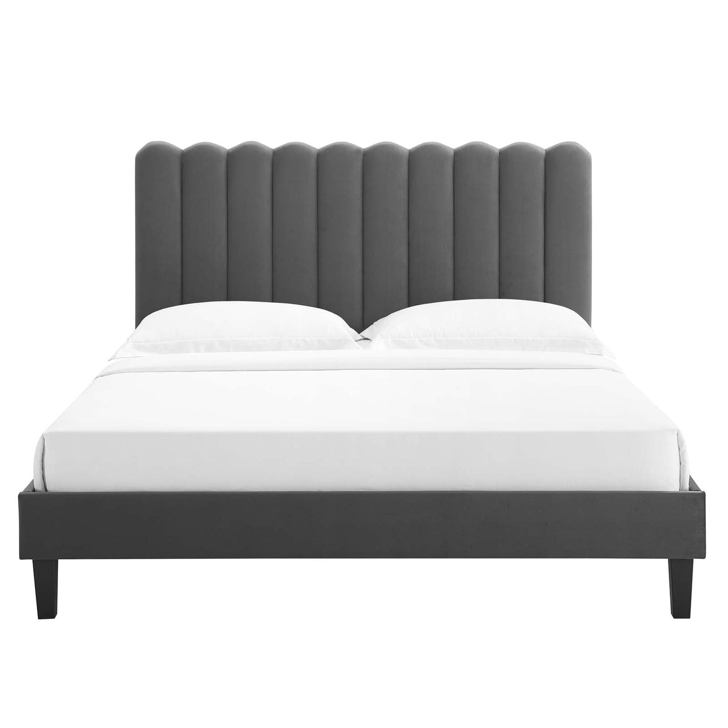 Reagan Twin Performance Velvet Platform Bed By Modway - MOD-6887 | Beds | Modishstore - 12