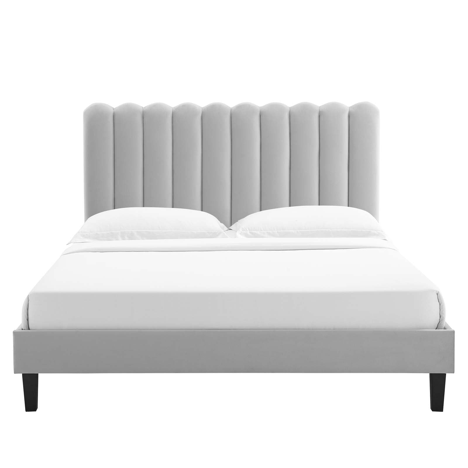 Reagan Twin Performance Velvet Platform Bed By Modway - MOD-6887 | Beds | Modishstore - 44
