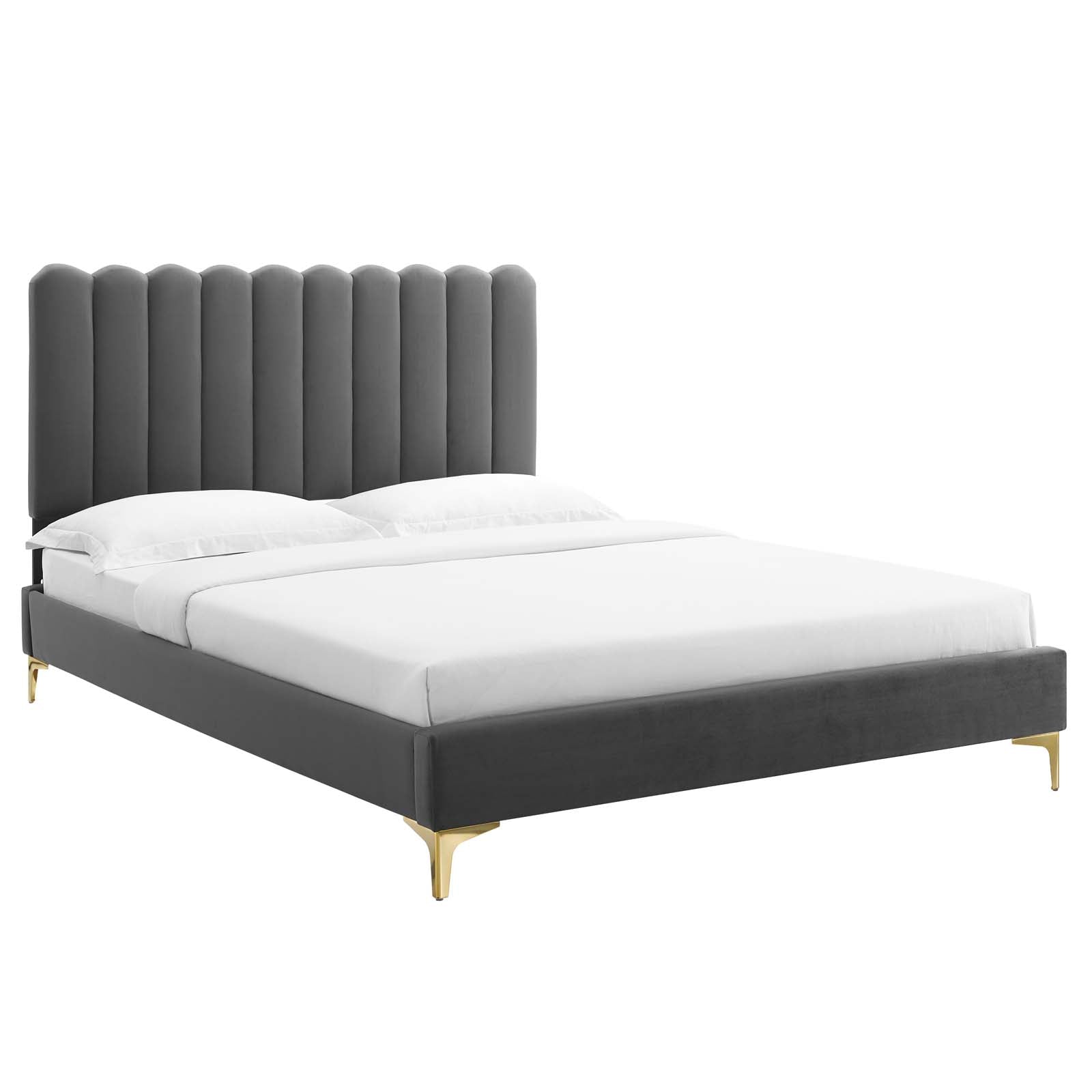 Reagan Full Performance Velvet Platform Bed By Modway - MOD-6891 | Beds | Modishstore - 2