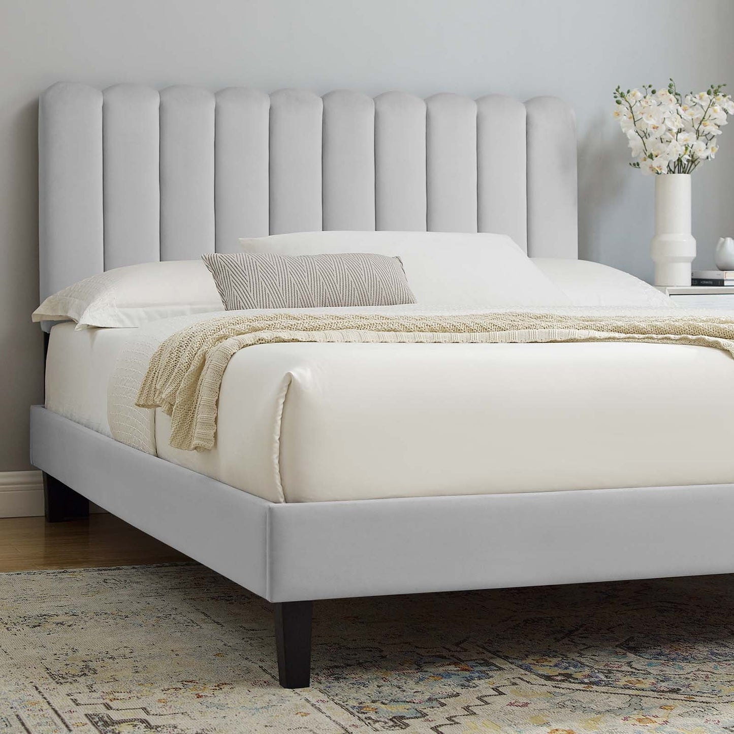 Reagan Full Performance Velvet Platform Bed By Modway - MOD-6893 | Beds | Modishstore - 40