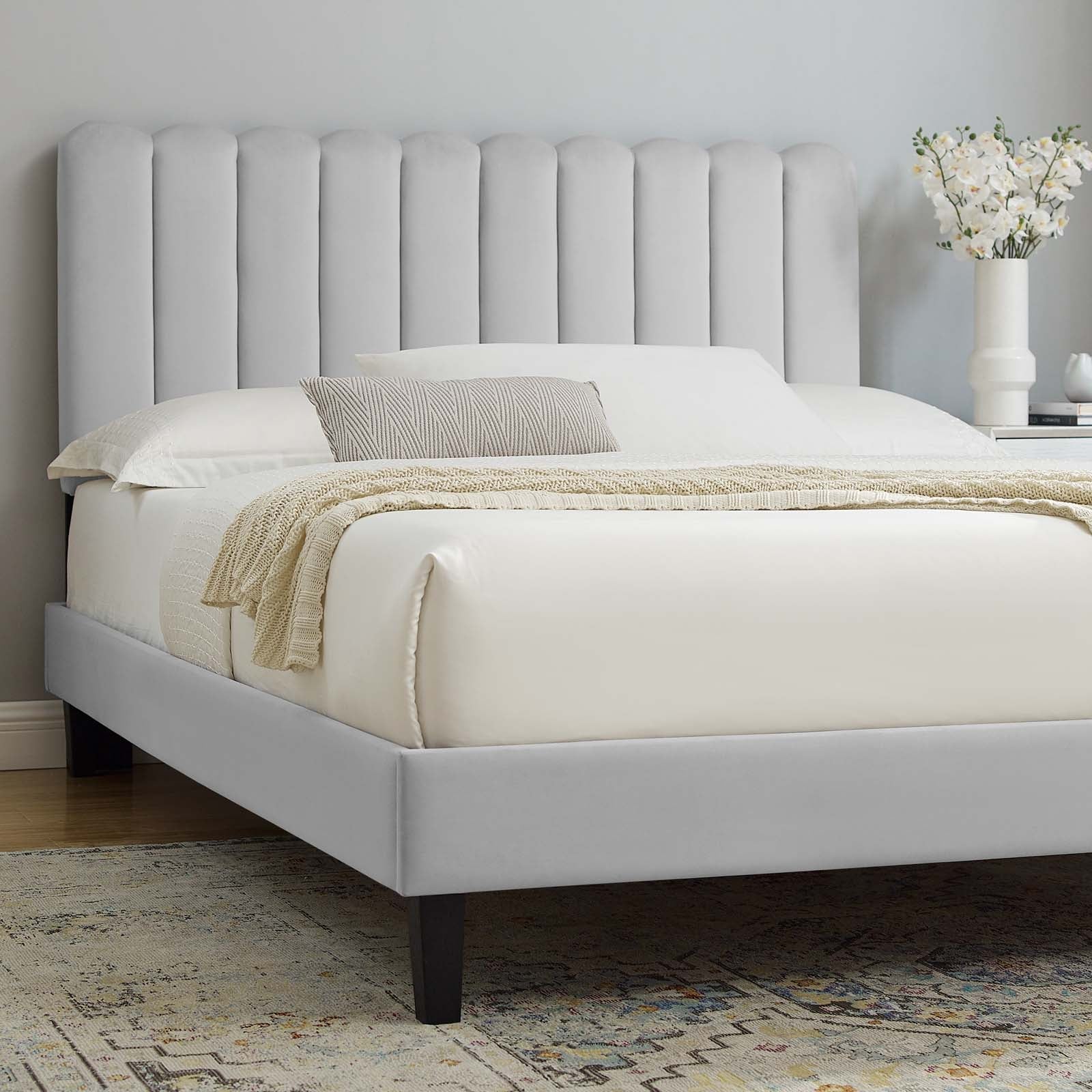 Reagan Full Performance Velvet Platform Bed By Modway - MOD-6893 | Beds | Modishstore - 40