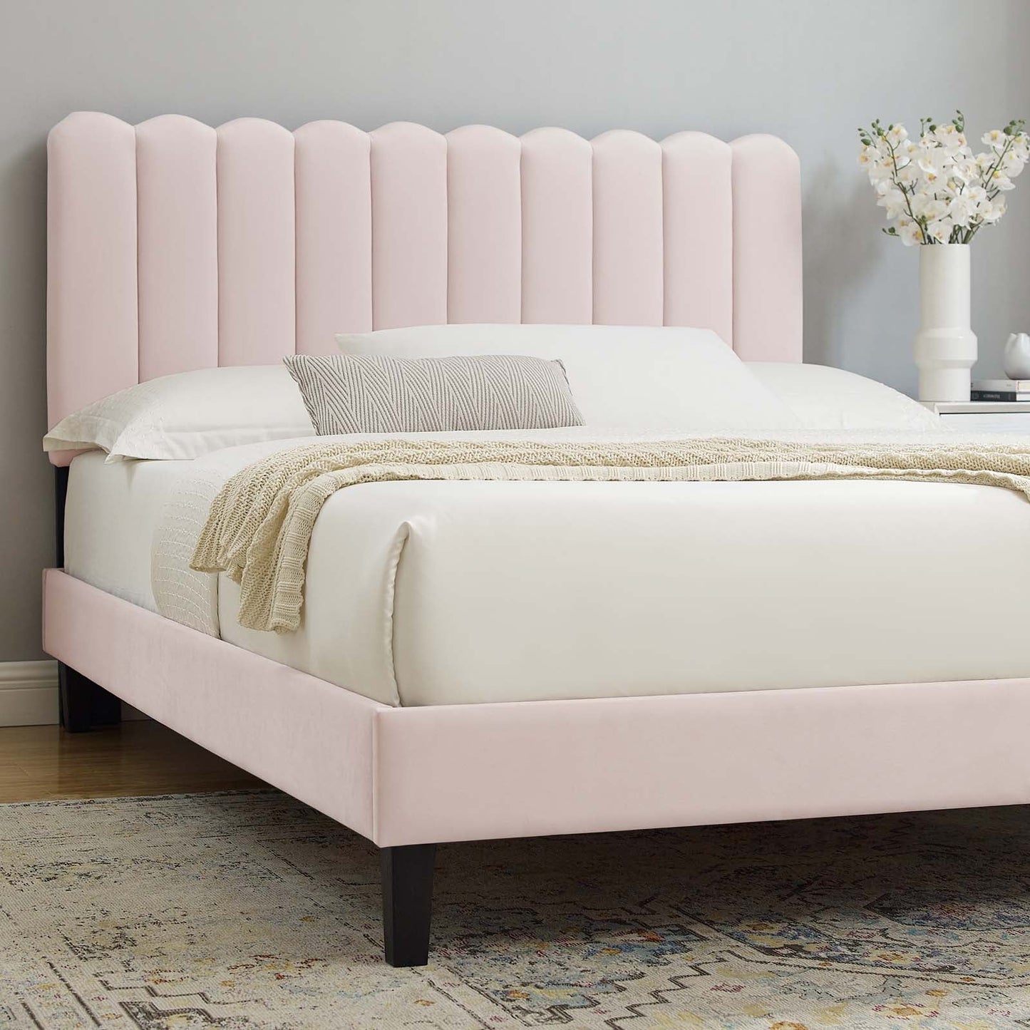 Reagan Full Performance Velvet Platform Bed By Modway - MOD-6893 | Beds | Modishstore - 88