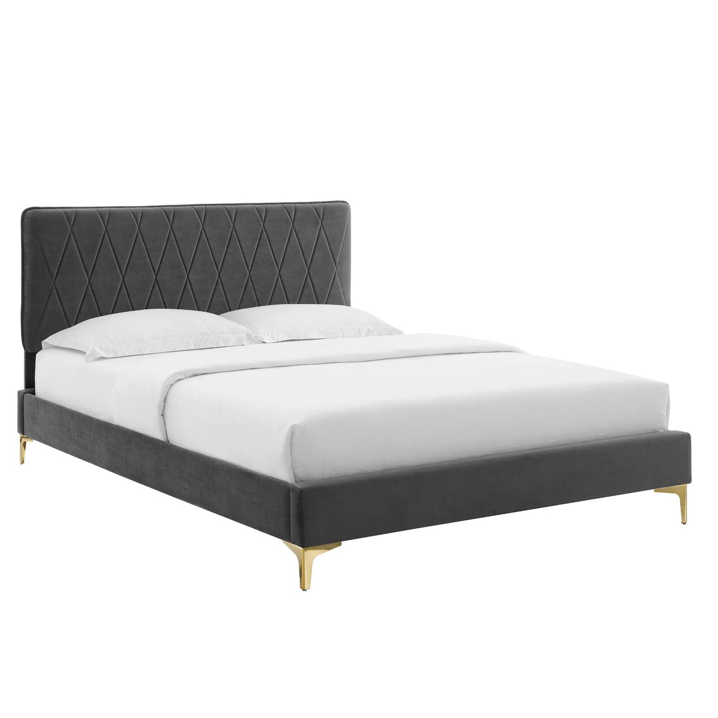 Modway Phillipa Performance Velvet Twin Platform Bed | Beds | Modishstore-2