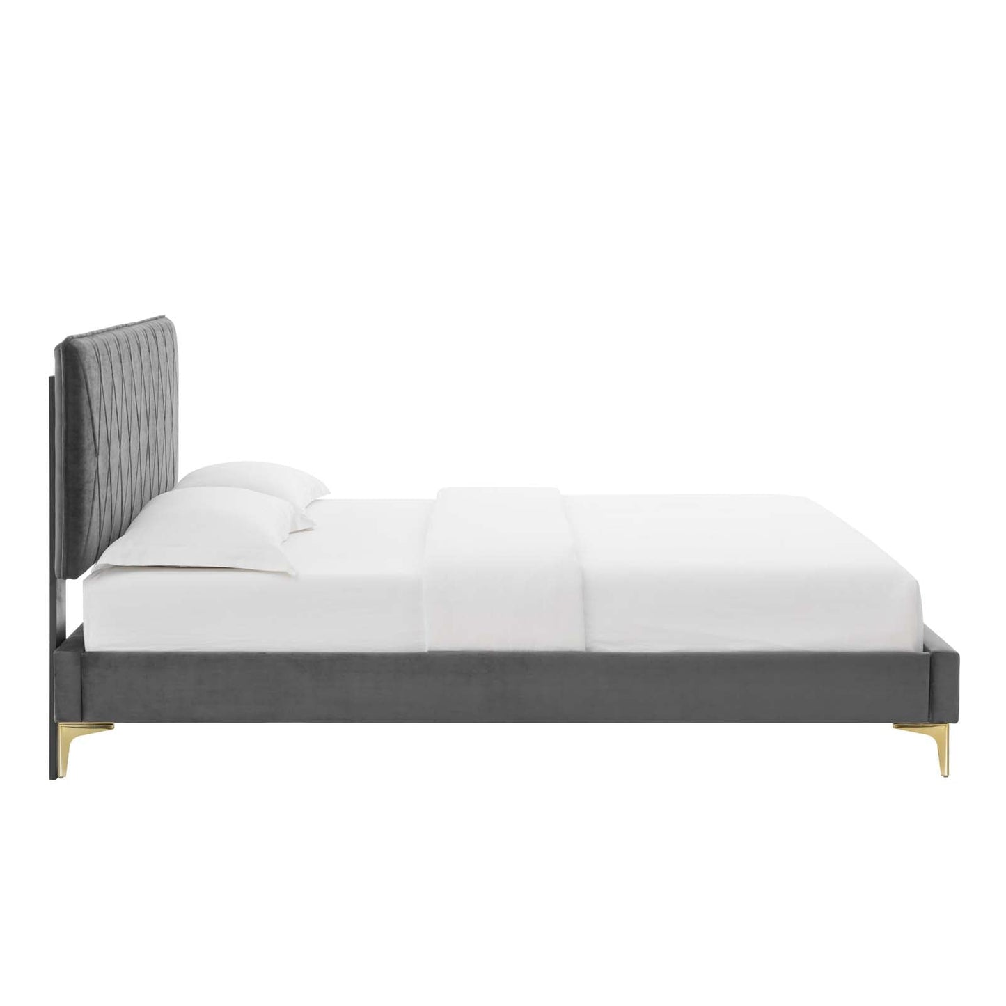Modway Phillipa Performance Velvet Twin Platform Bed | Beds | Modishstore-6