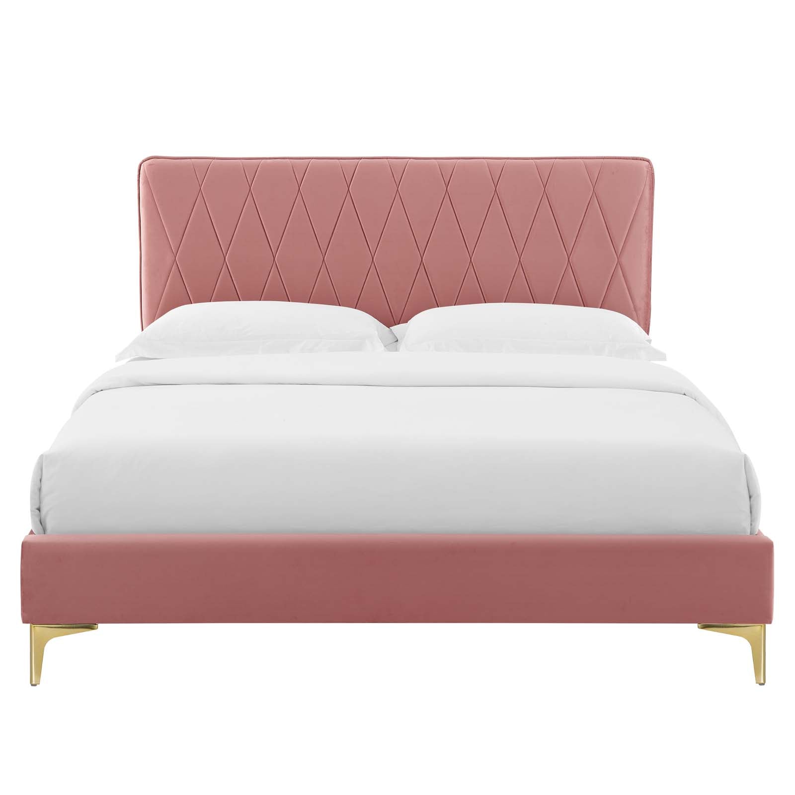 Modway Phillipa Performance Velvet Twin Platform Bed | Beds | Modishstore-14