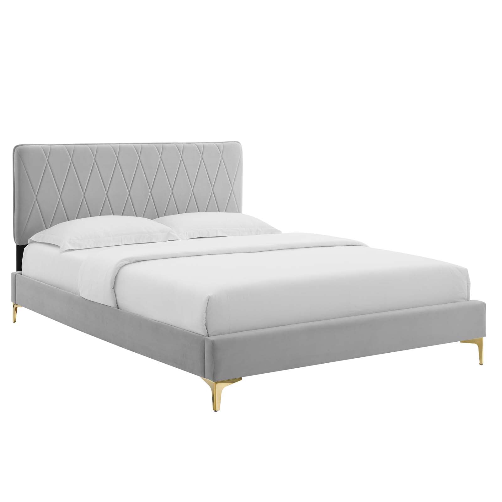 Modway Phillipa Performance Velvet Twin Platform Bed | Beds | Modishstore-16